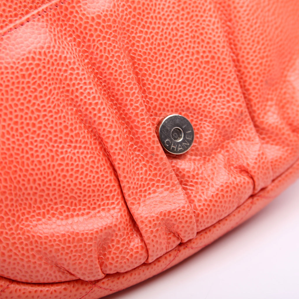 Chanel Wallet On Chain Half Moon Caviar Orange
