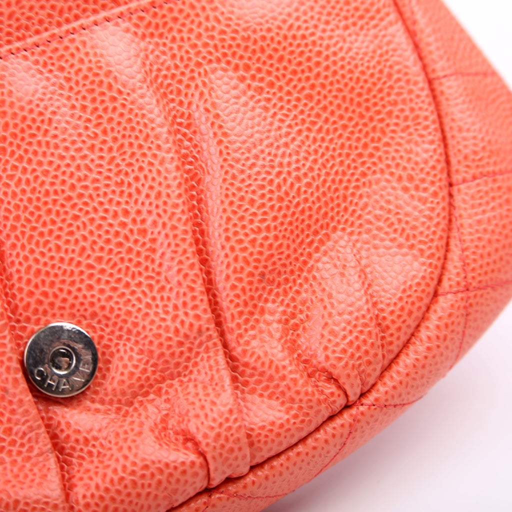 Chanel Wallet On Chain Half Moon Caviar Orange