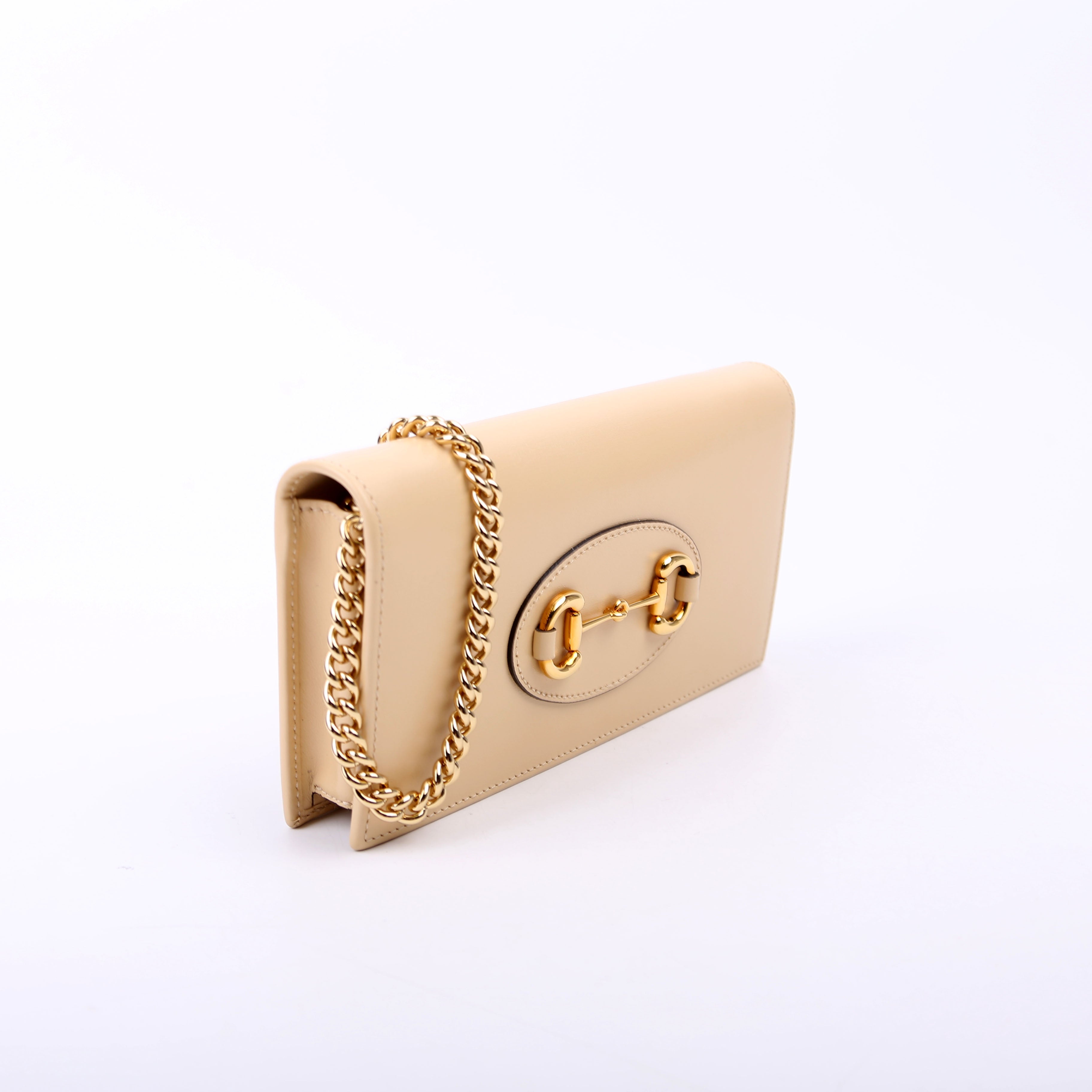 Gucci 621892 Horsebit 1955 Wallet With Chain Tan