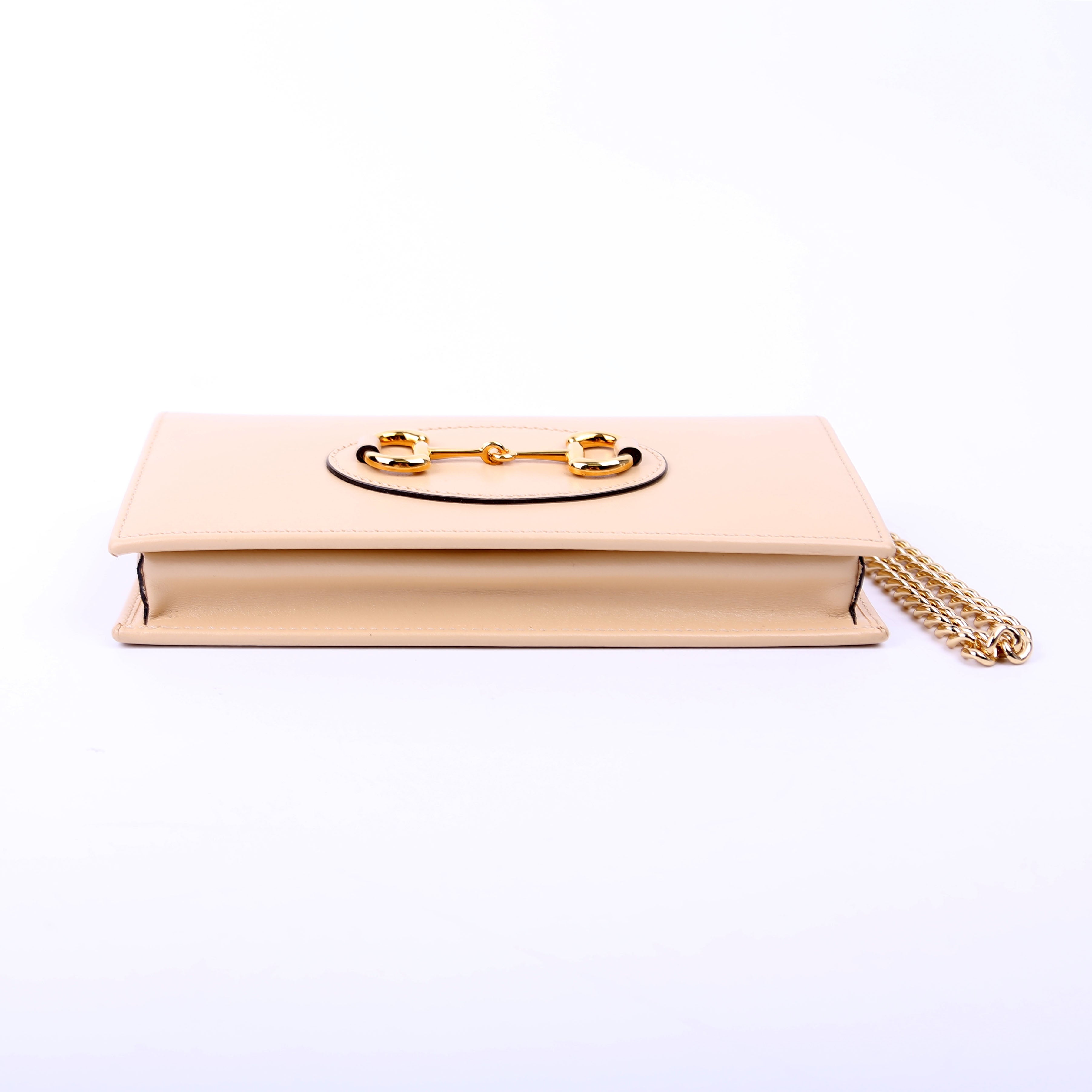 Gucci 621892 Horsebit 1955 Wallet With Chain Tan