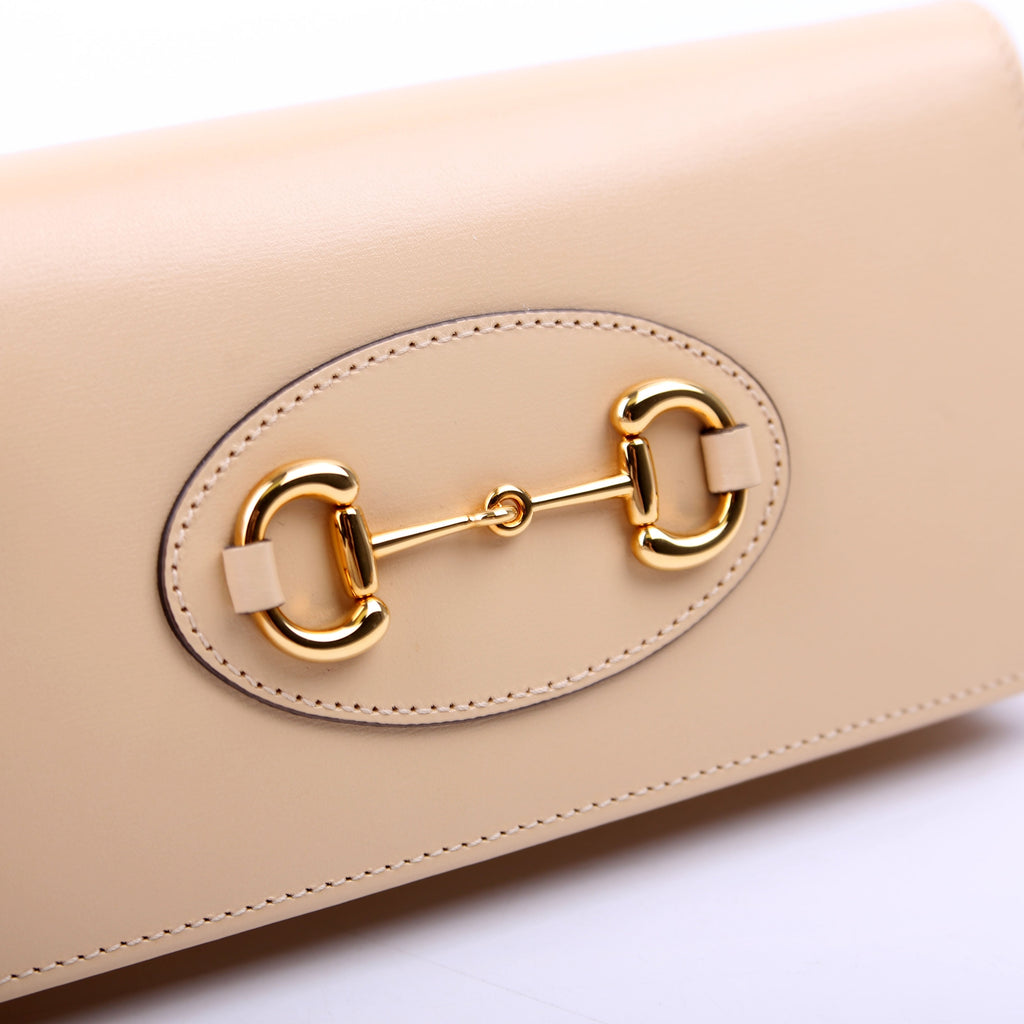 Gucci 621892 Horsebit 1955 Wallet With Chain Tan