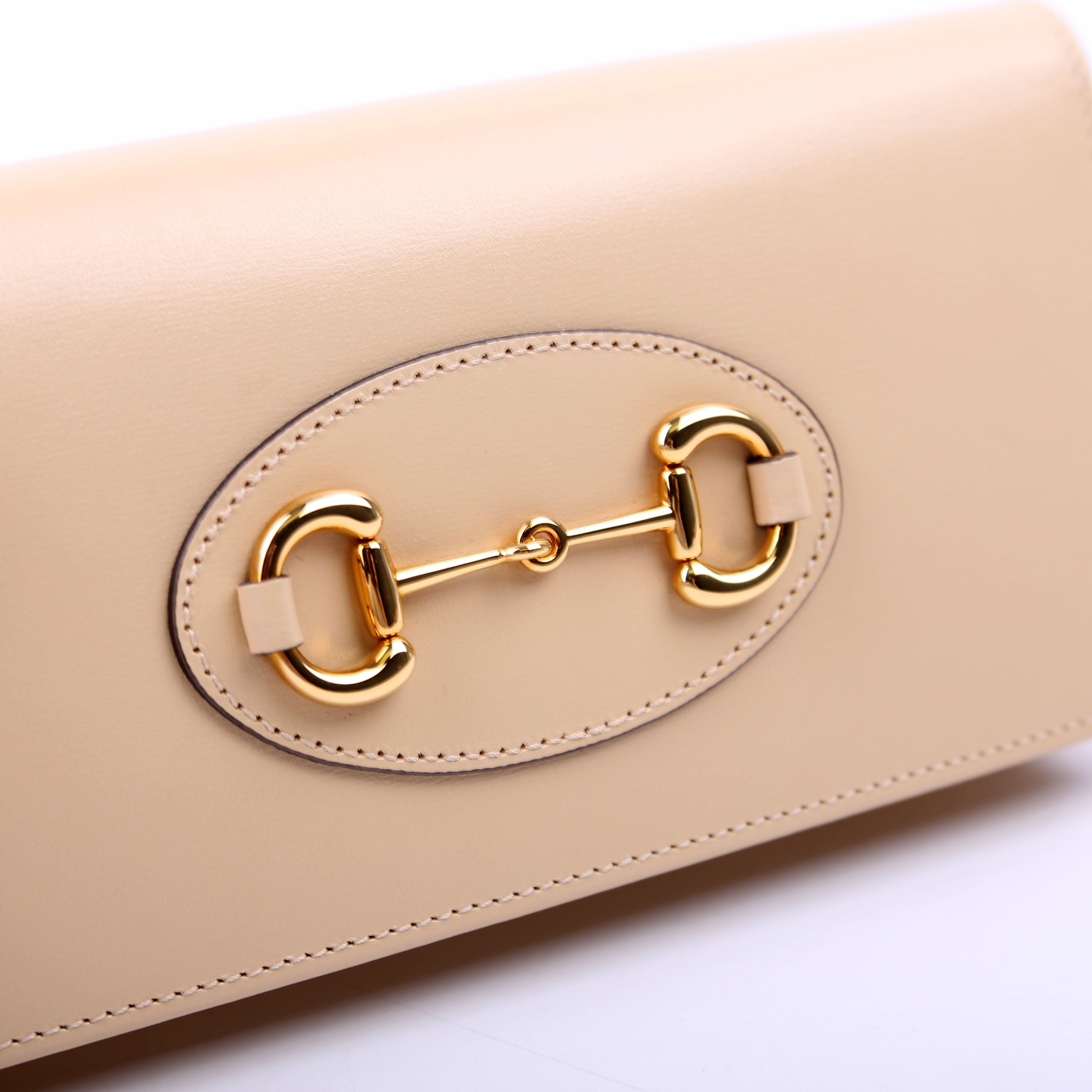 Gucci 621892 Horsebit 1955 Wallet With Chain Tan