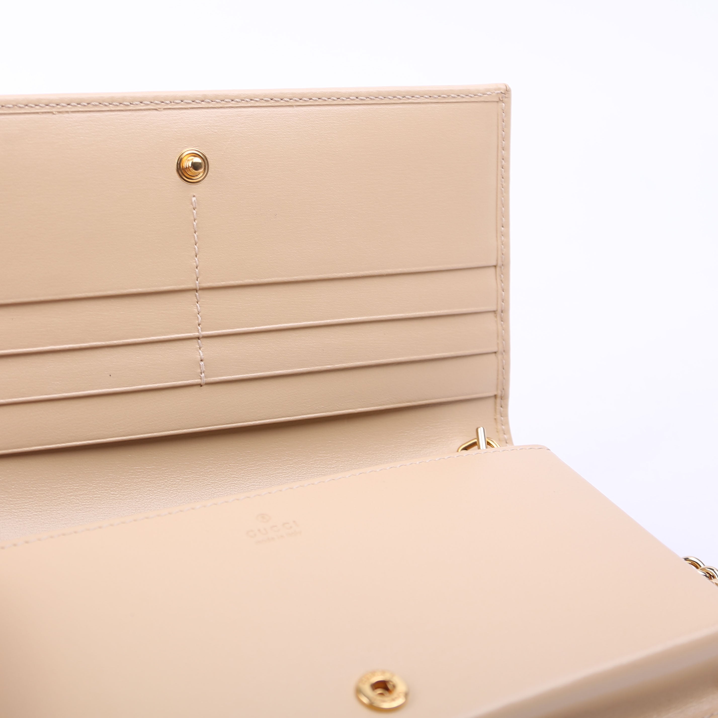 Gucci 621892 Horsebit 1955 Wallet With Chain Tan