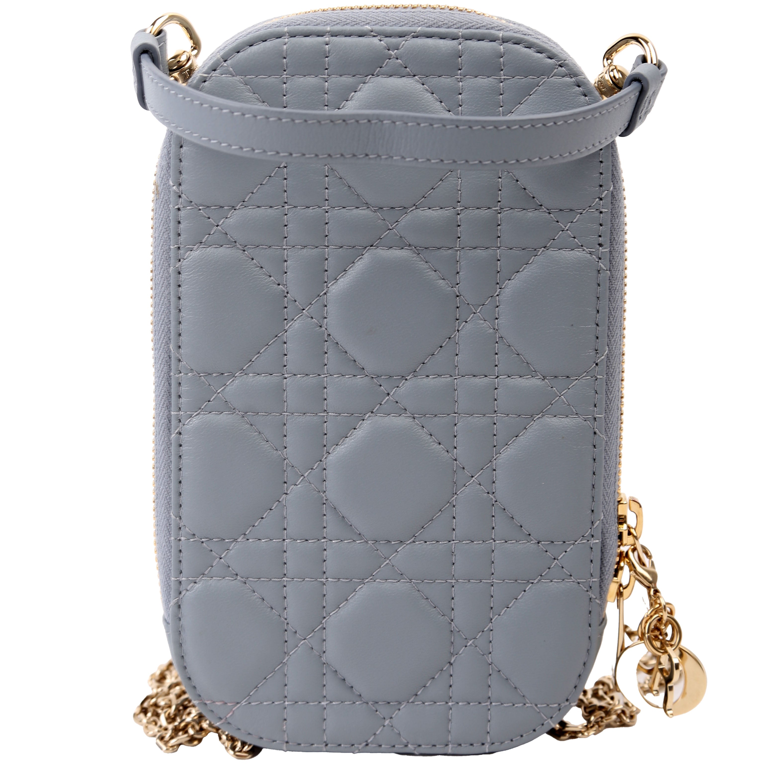 Christian Dior Lady Dior Call'In Dior Phone Holder Dioramour Lambskin Cannage Blue