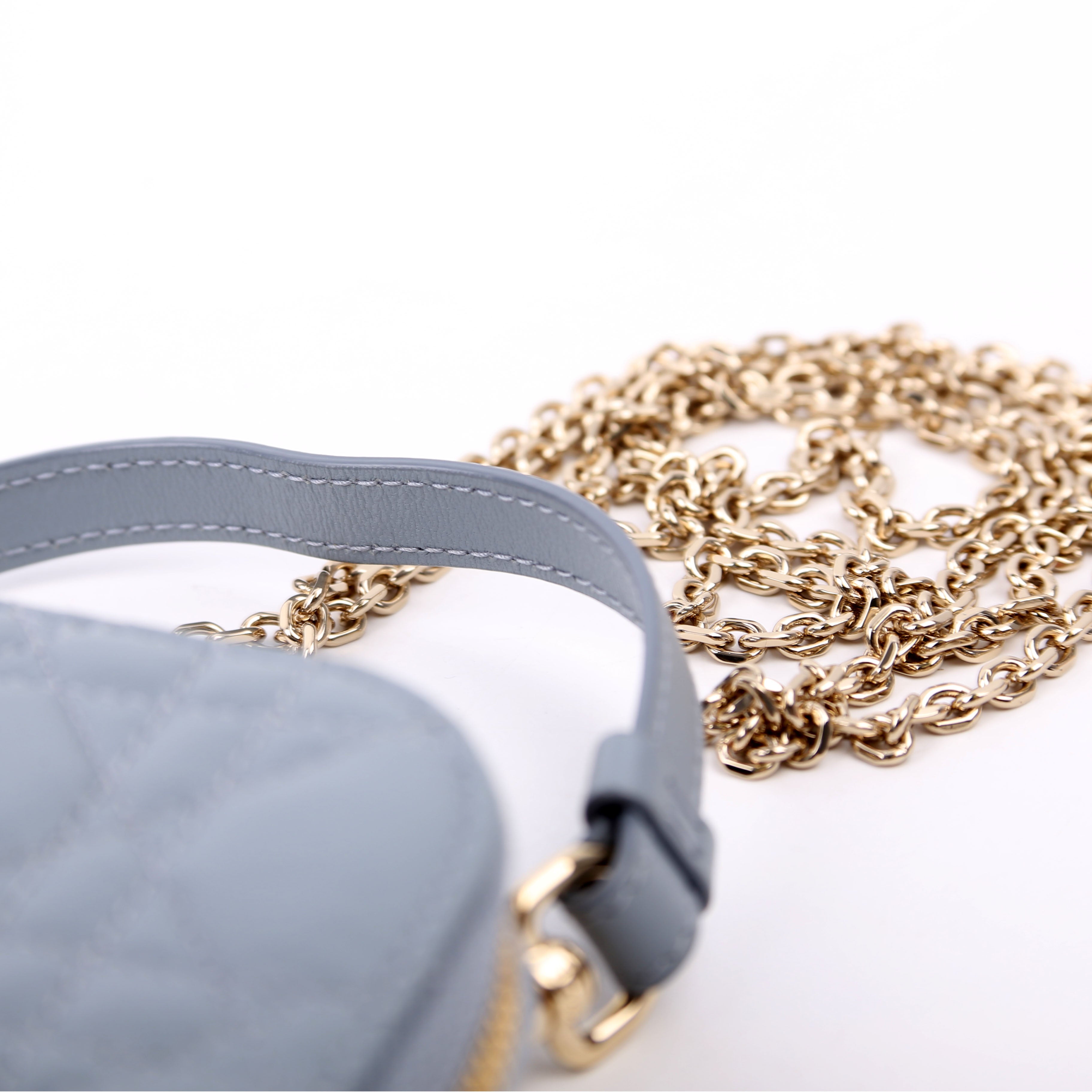 Christian Dior Lady Dior Call'In Dior Phone Holder Dioramour Lambskin Cannage Blue