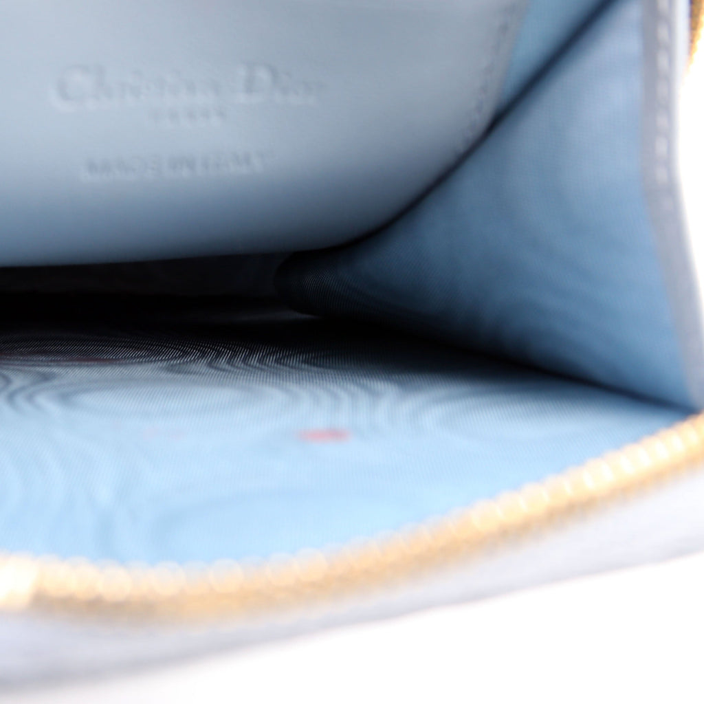 Christian Dior Lady Dior Call'In Dior Phone Holder Dioramour Lambskin Cannage Blue