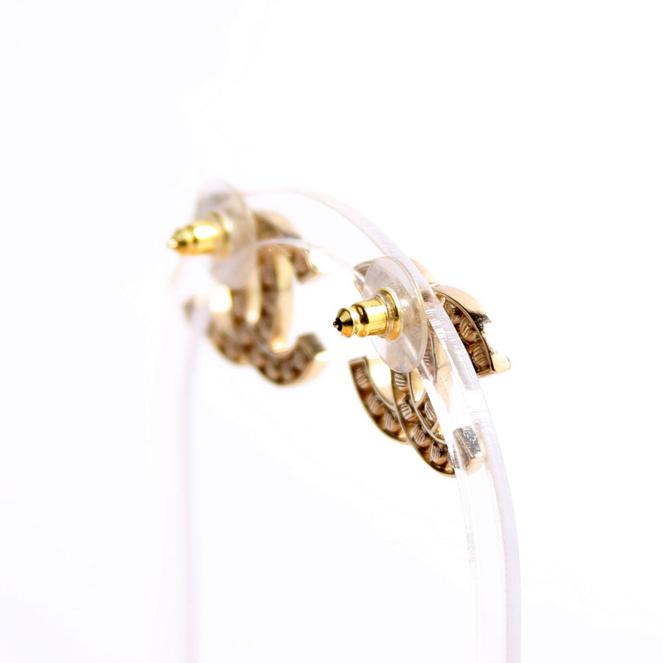 Chanel CC Beaded Studs