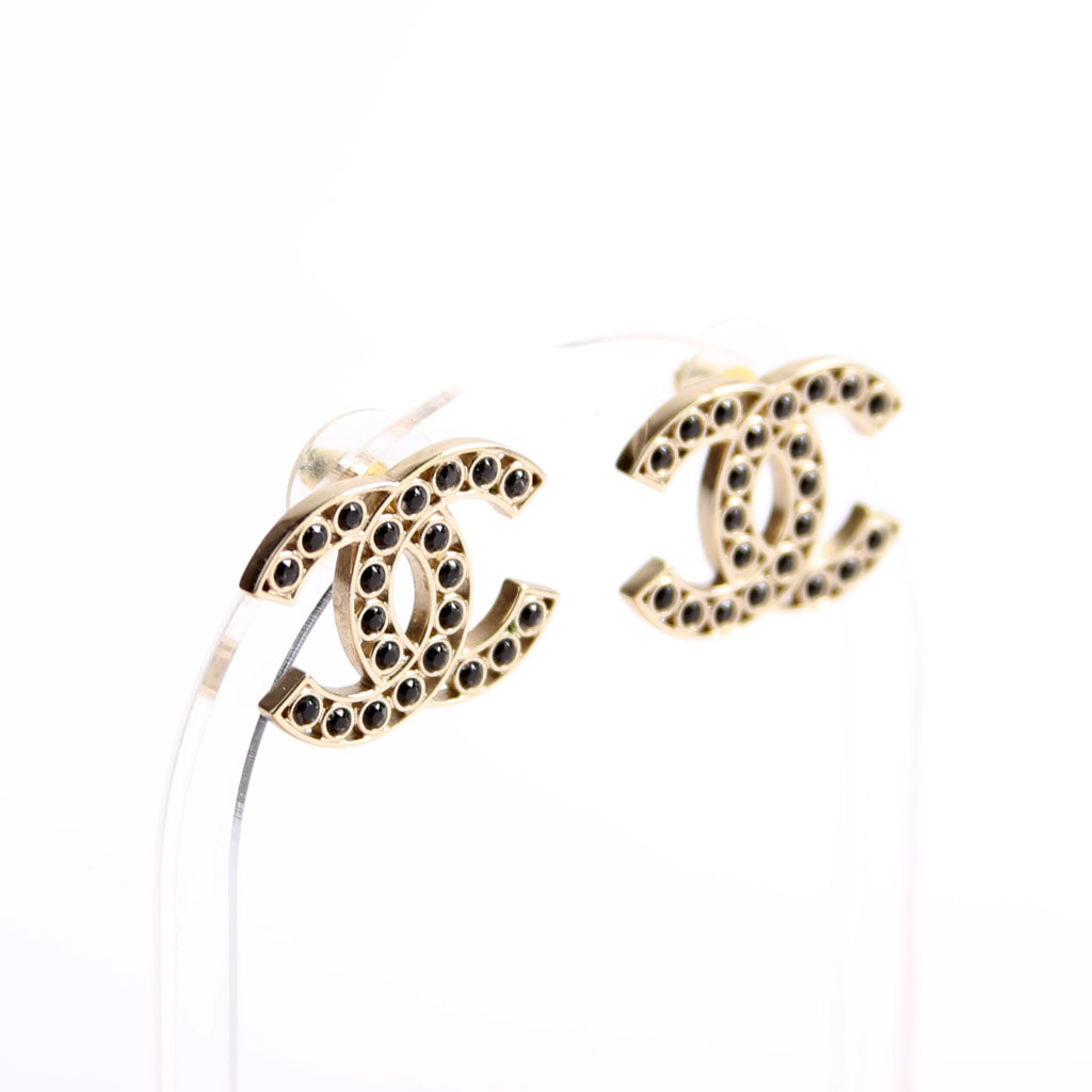 Chanel CC Beaded Studs