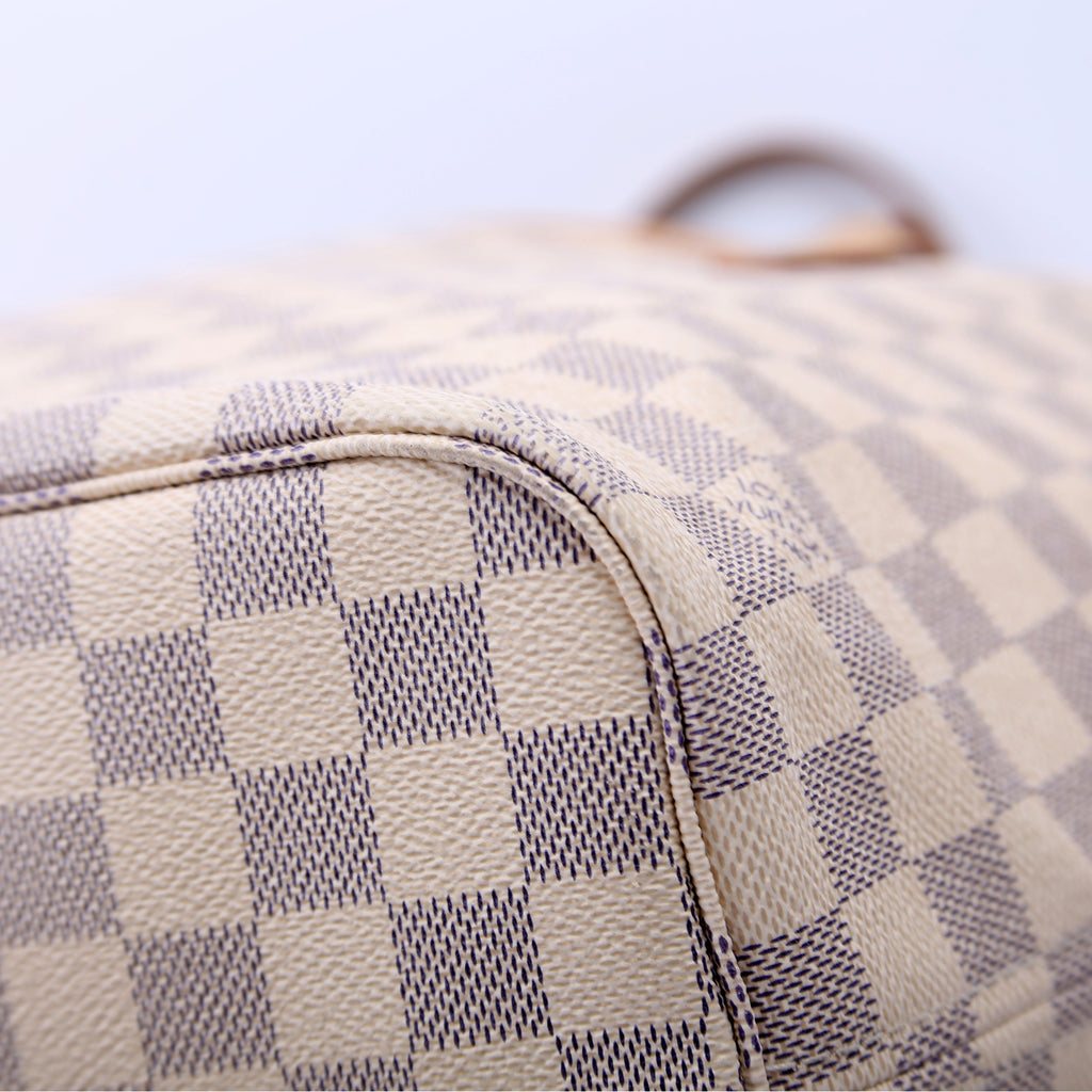 Louis Vuitton Neverfull With Wallet MM Damier Azur