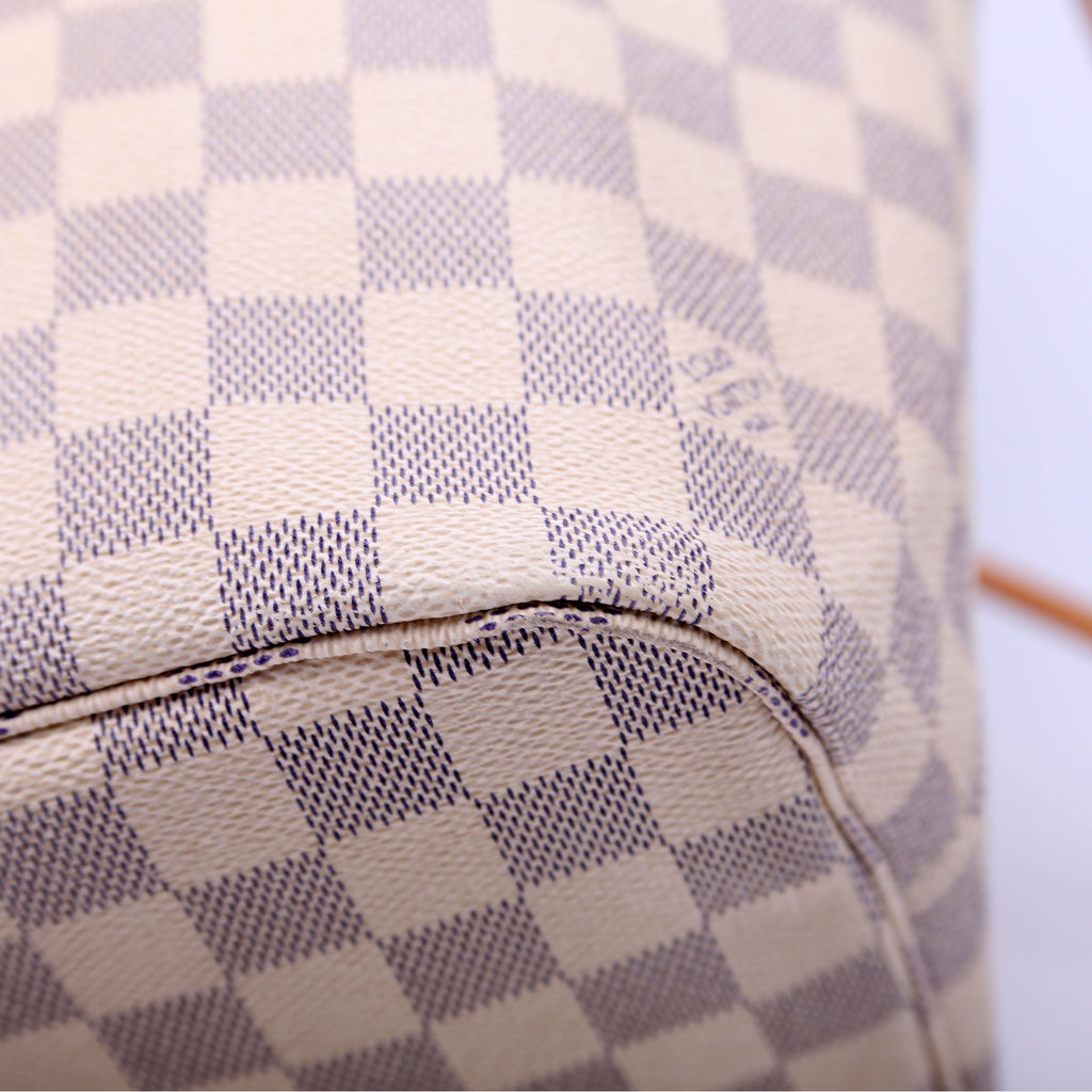 Louis Vuitton Neverfull With Wallet MM Damier Azur