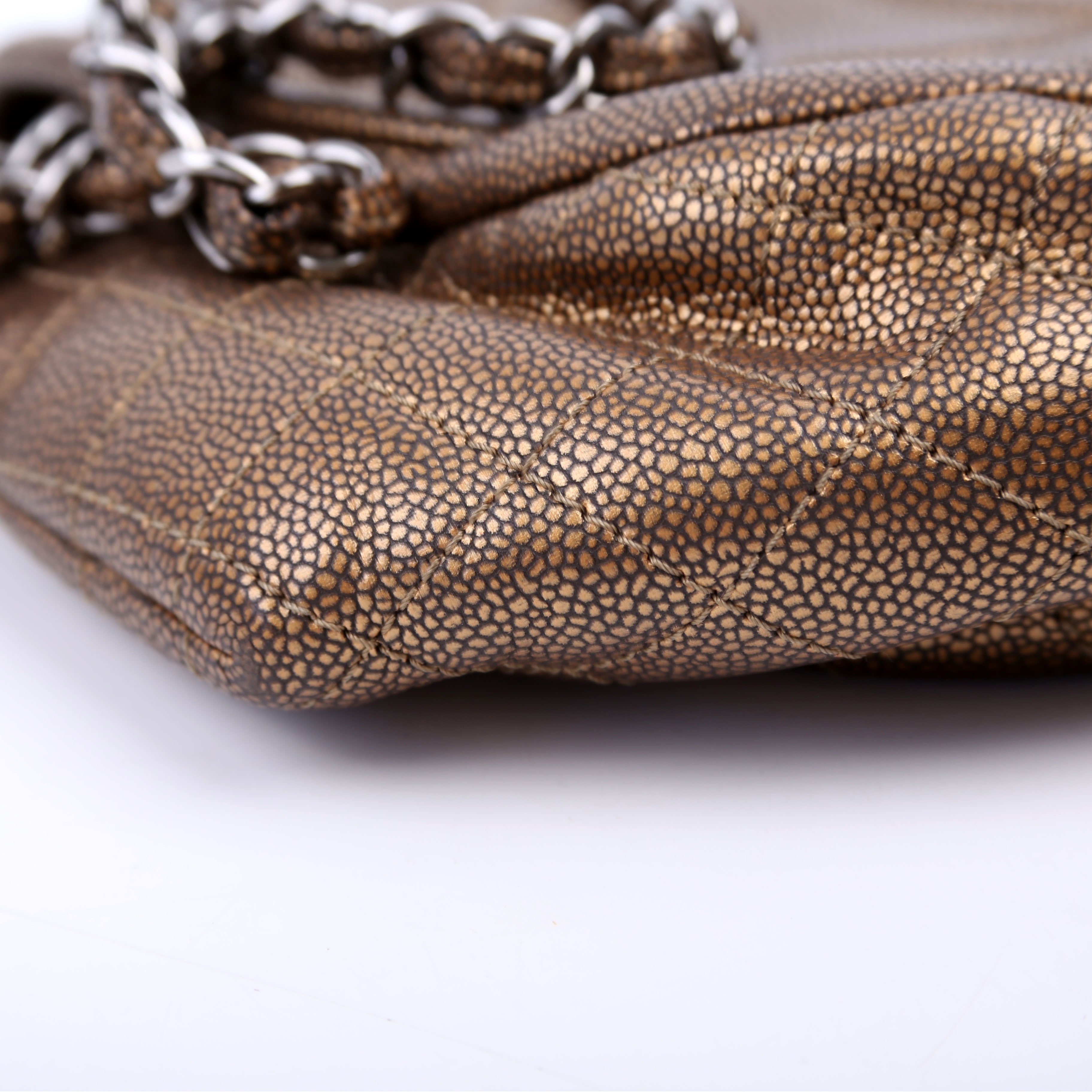 Chanel Half Moon Flap Caviar 12M Gold