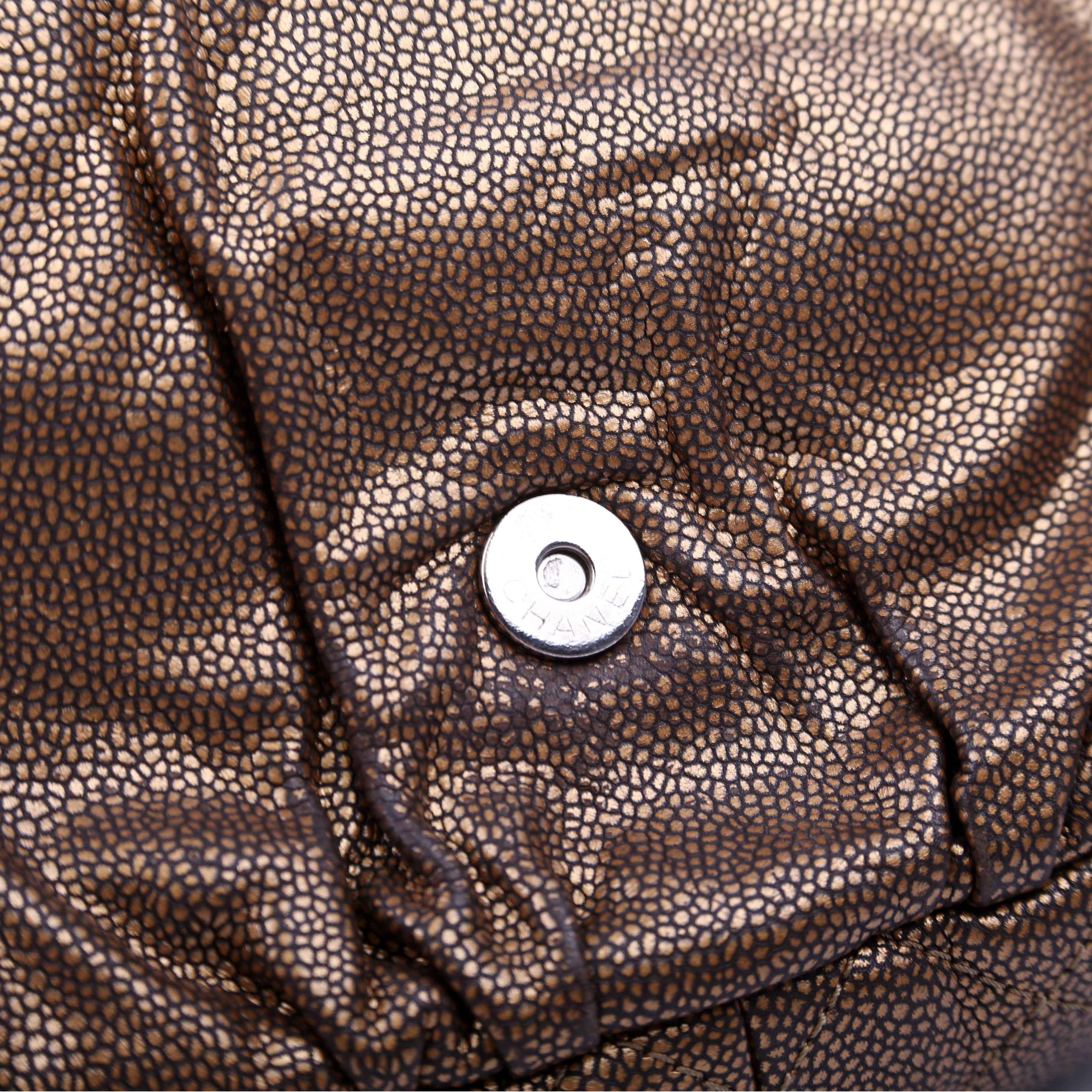 Chanel Half Moon Flap Caviar 12M Gold
