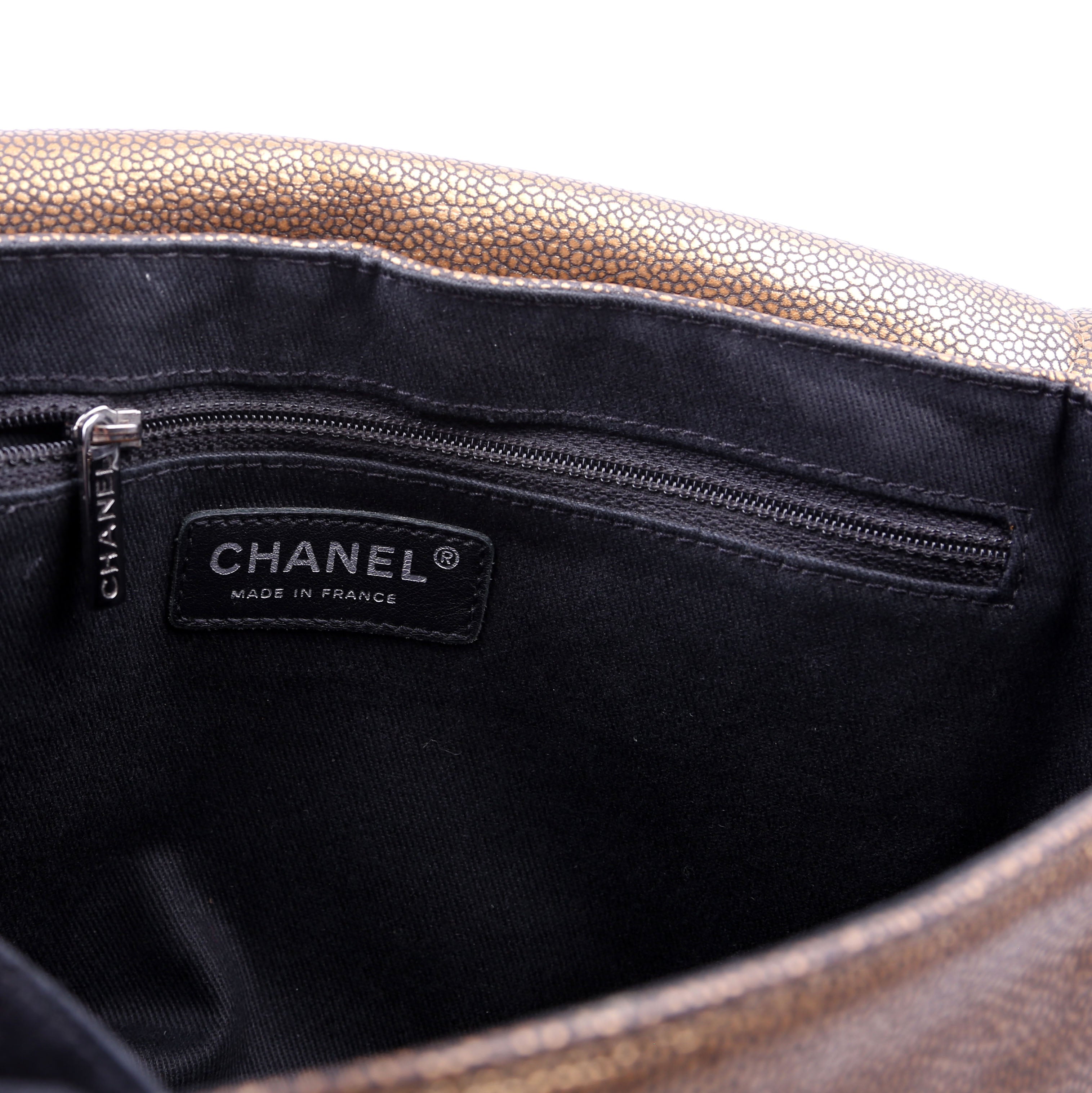 Chanel Half Moon Flap Caviar 12M Gold