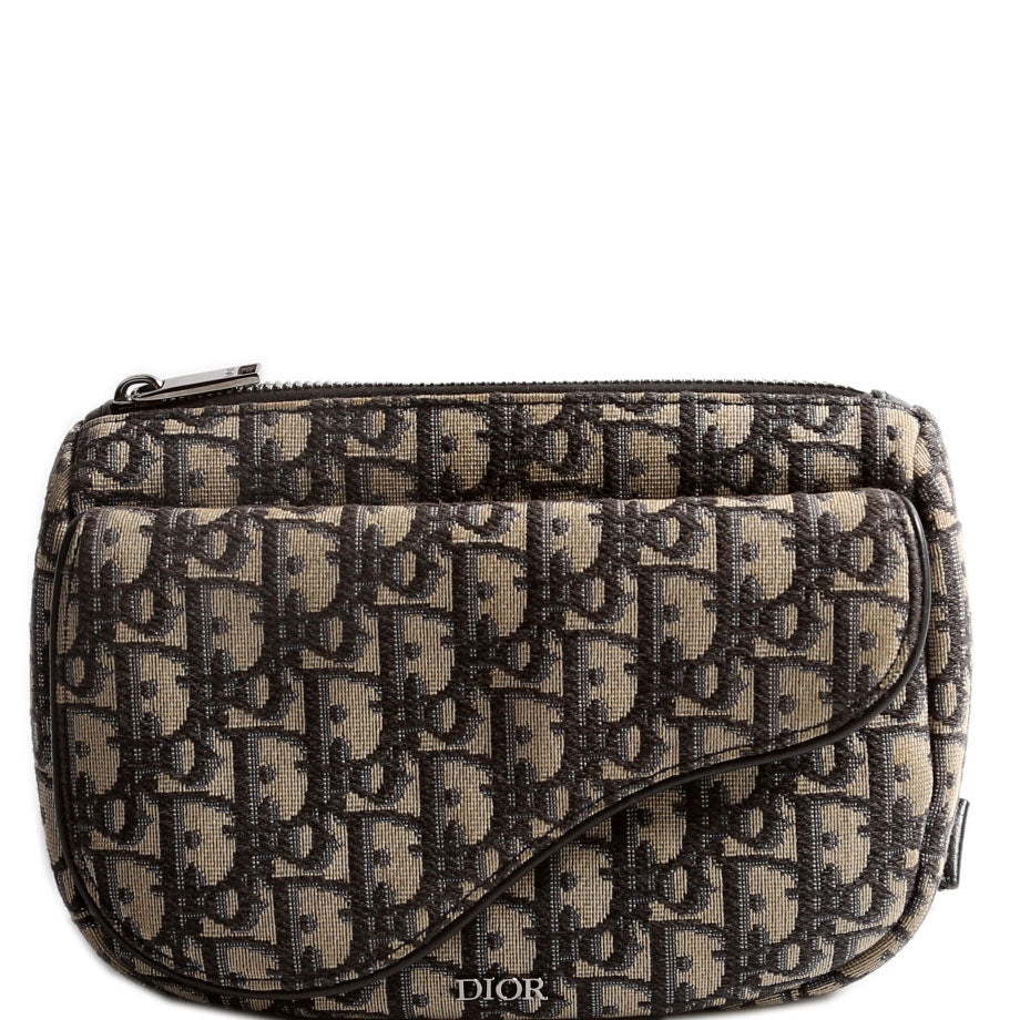 Christian Dior Oblique World Tour Belt Bag Navy/Beige