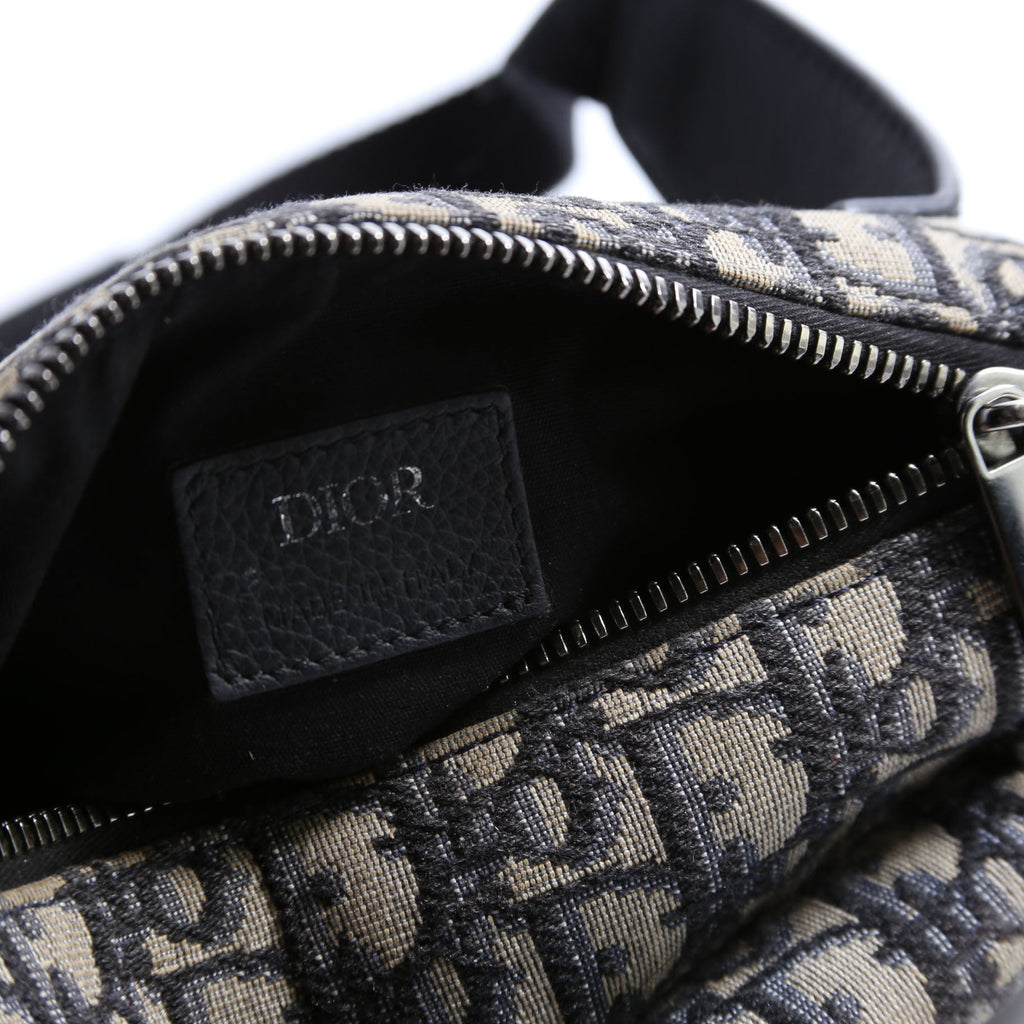 Christian Dior Oblique World Tour Belt Bag Navy/Beige
