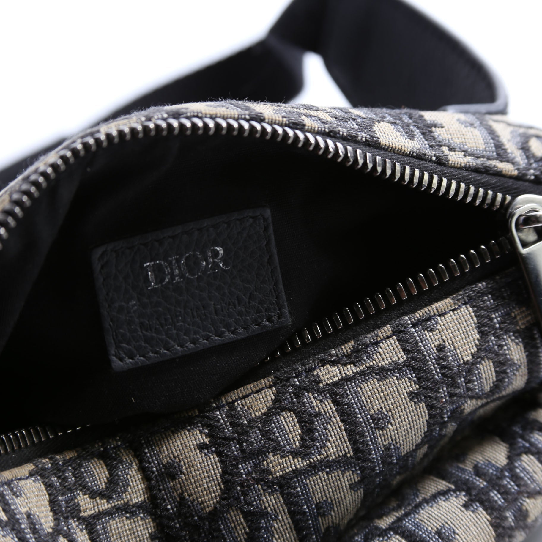 Christian Dior Oblique World Tour Belt Bag Navy/Beige