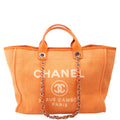Chanel Deauville Medium Mixed Fibers 20M Orange
