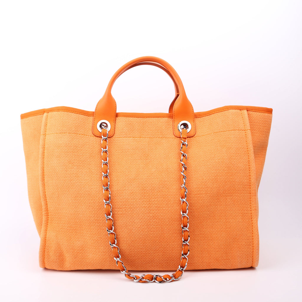 Chanel Deauville Medium Mixed Fibers 20M Orange
