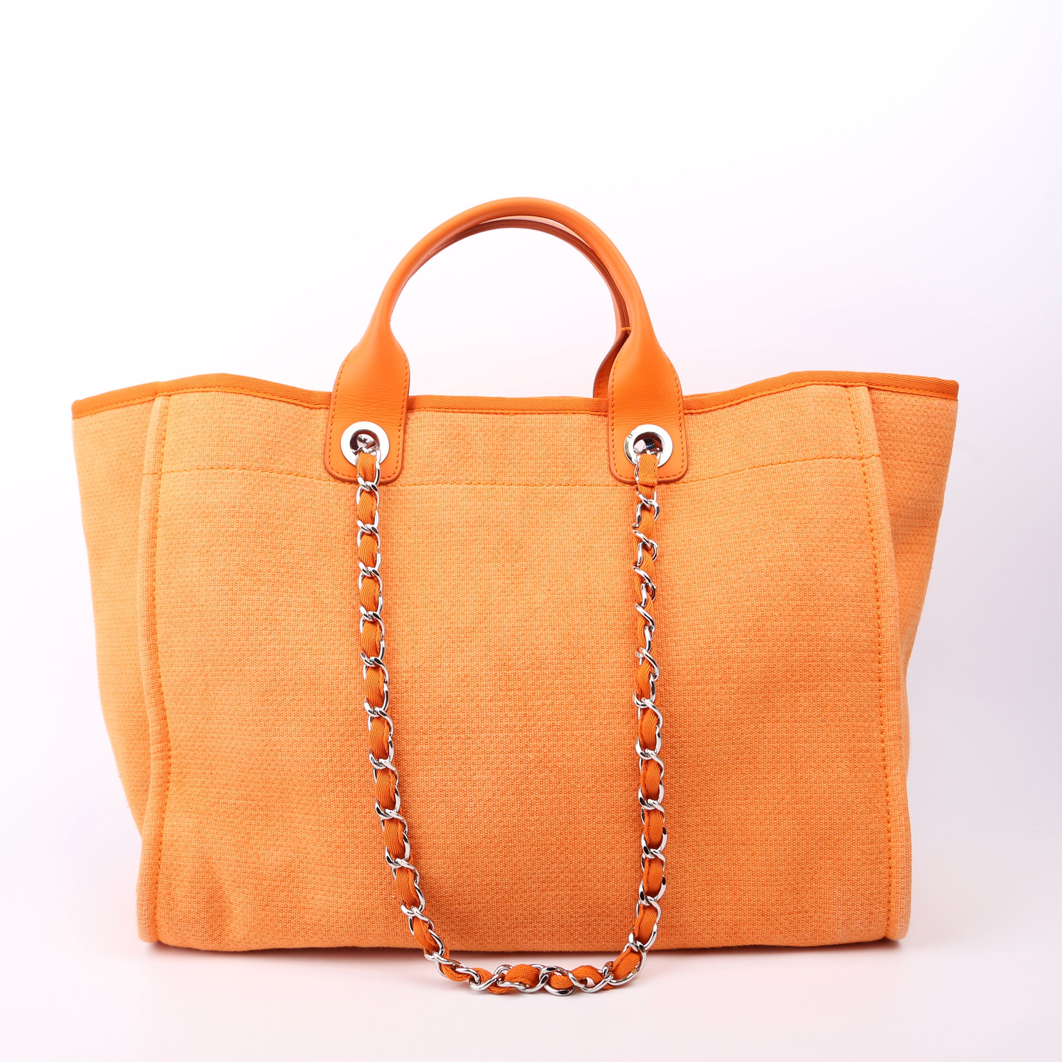 Chanel Deauville Medium Mixed Fibers 20M Orange