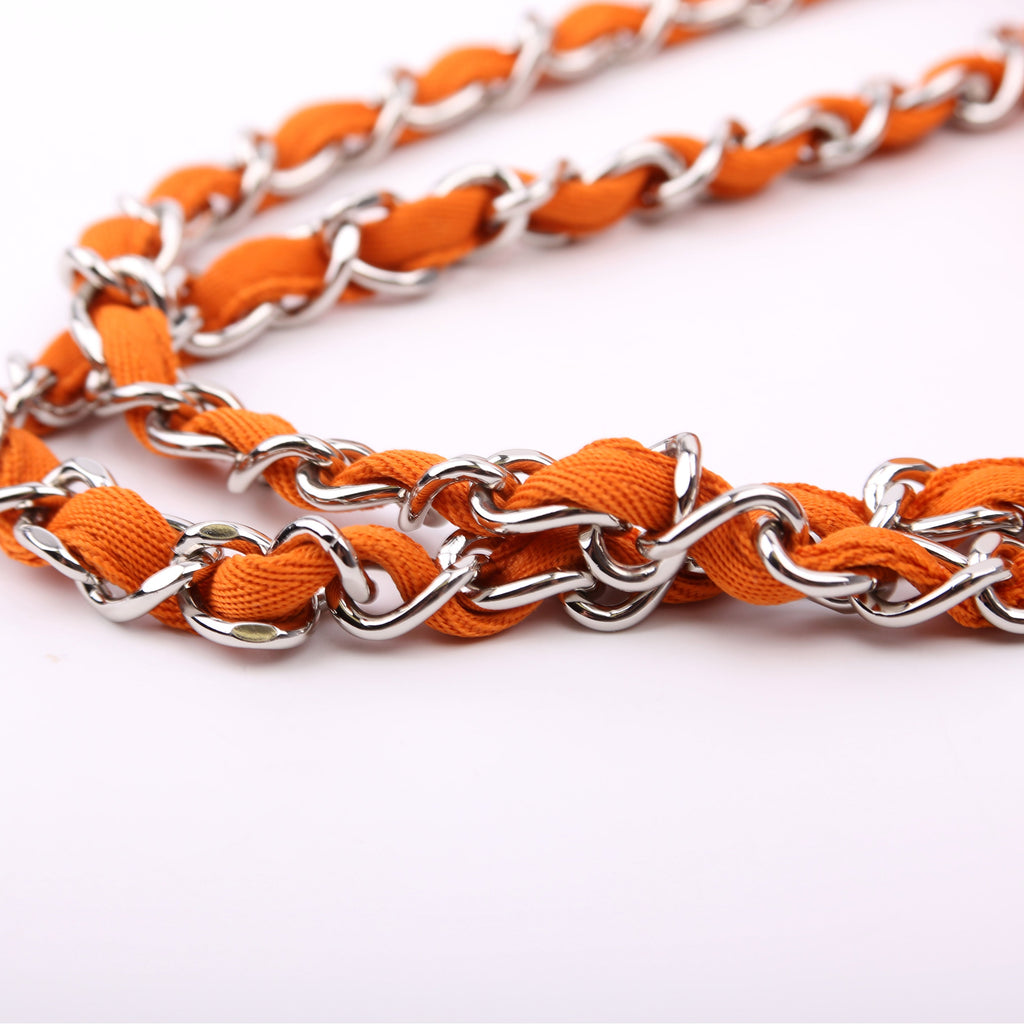Chanel Deauville Medium Mixed Fibers 20M Orange