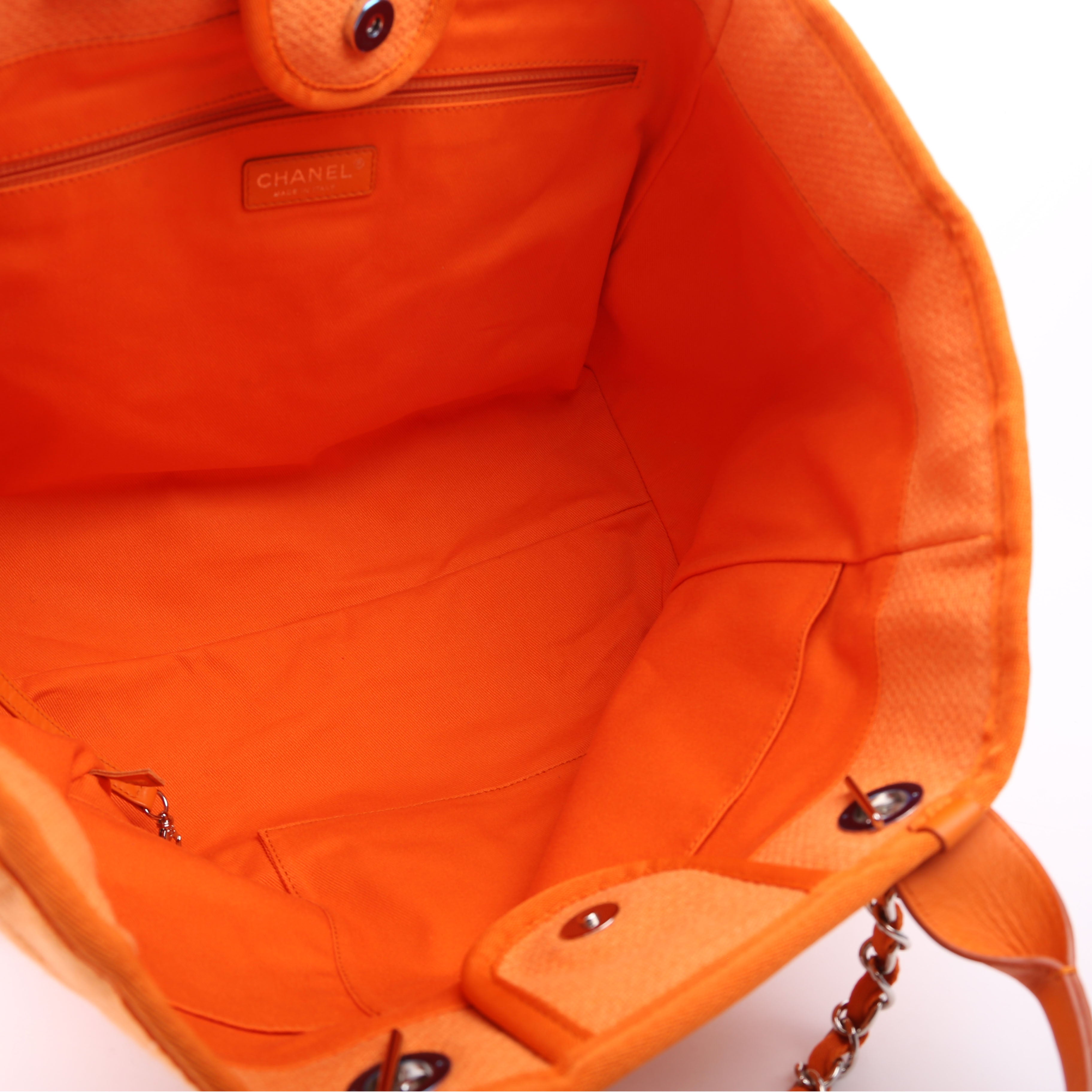Chanel Deauville Medium Mixed Fibers 20M Orange