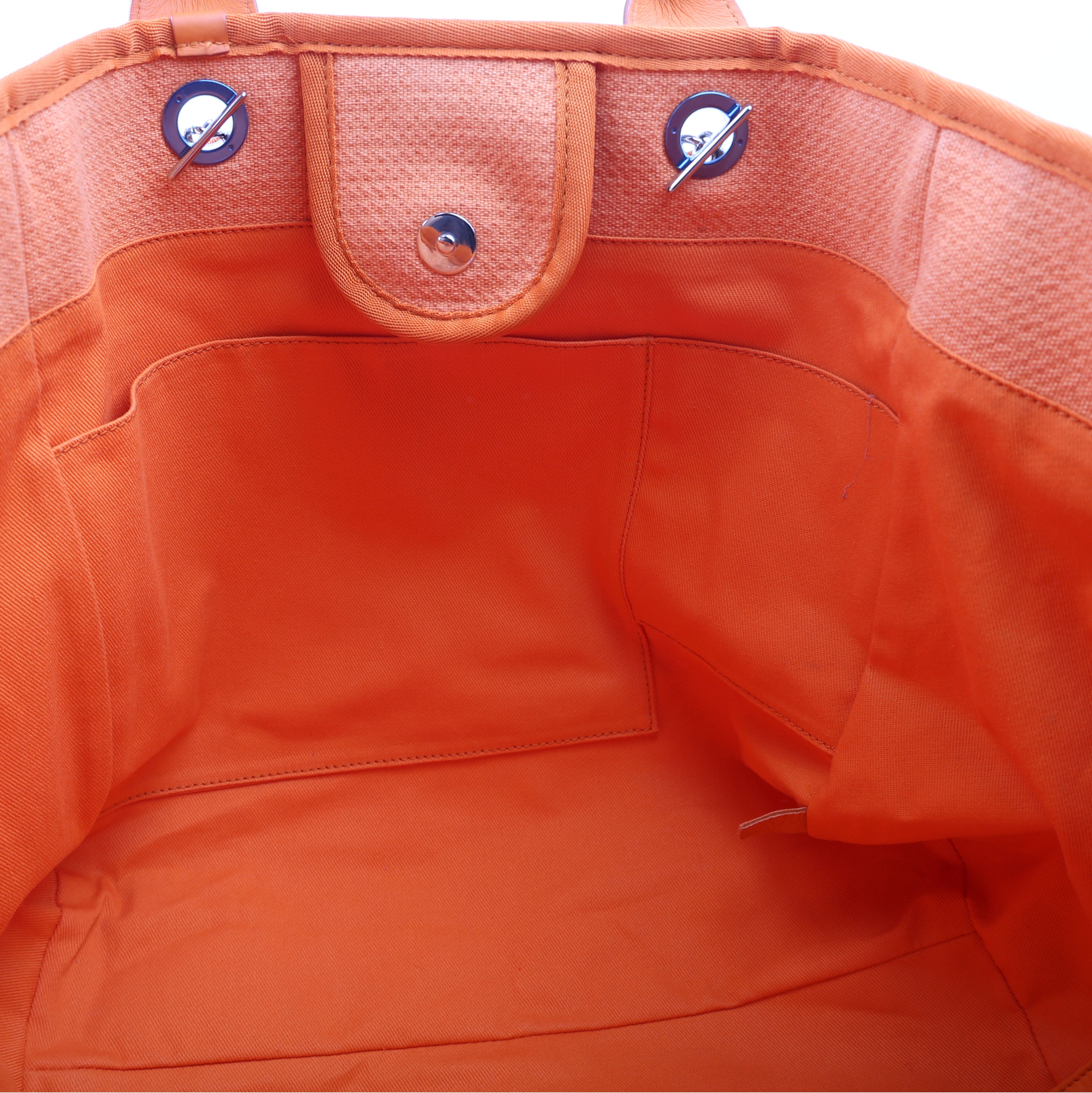 Chanel Deauville Medium Mixed Fibers 20M Orange