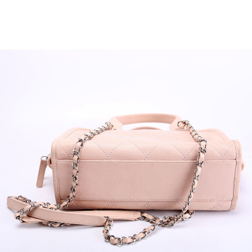 Chanel Deauville Bowling Bag Small Caviar Pink
