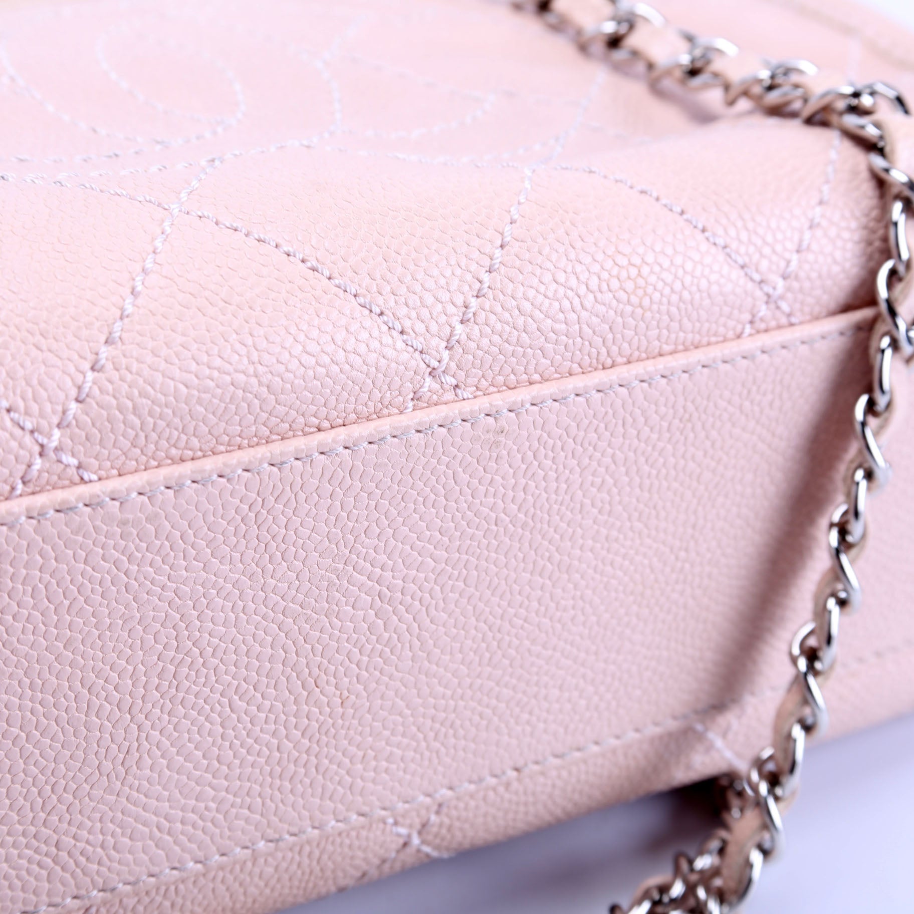 Chanel Deauville Bowling Bag Small Caviar Pink