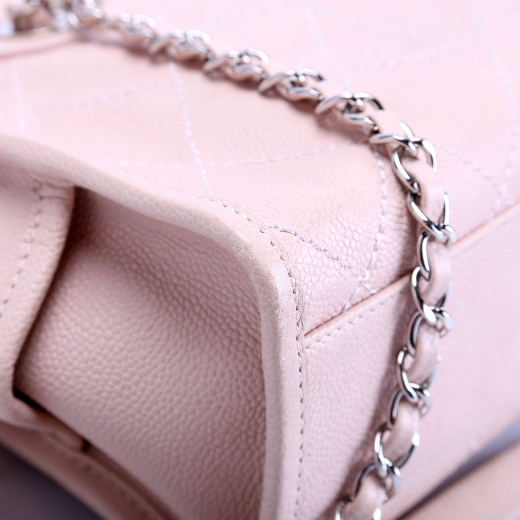 Chanel Deauville Bowling Bag Small Caviar Pink