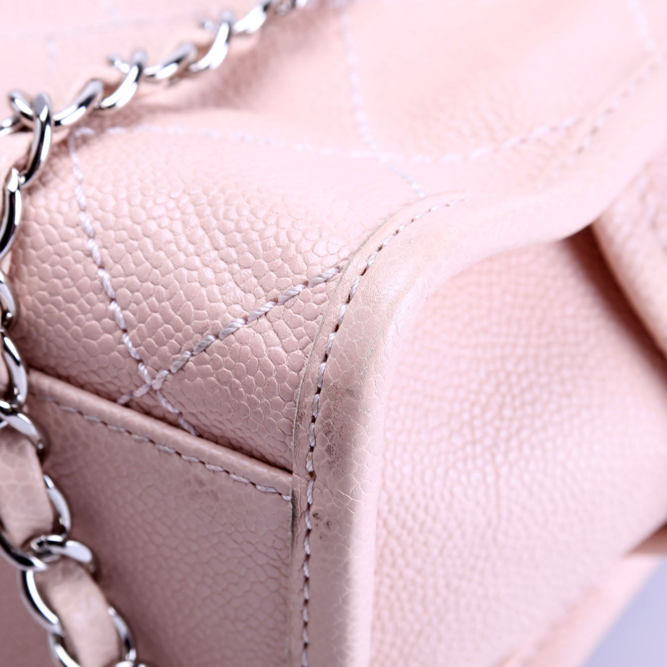 Chanel Deauville Bowling Bag Small Caviar Pink