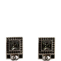 Chanel CC Crystal Square Studs