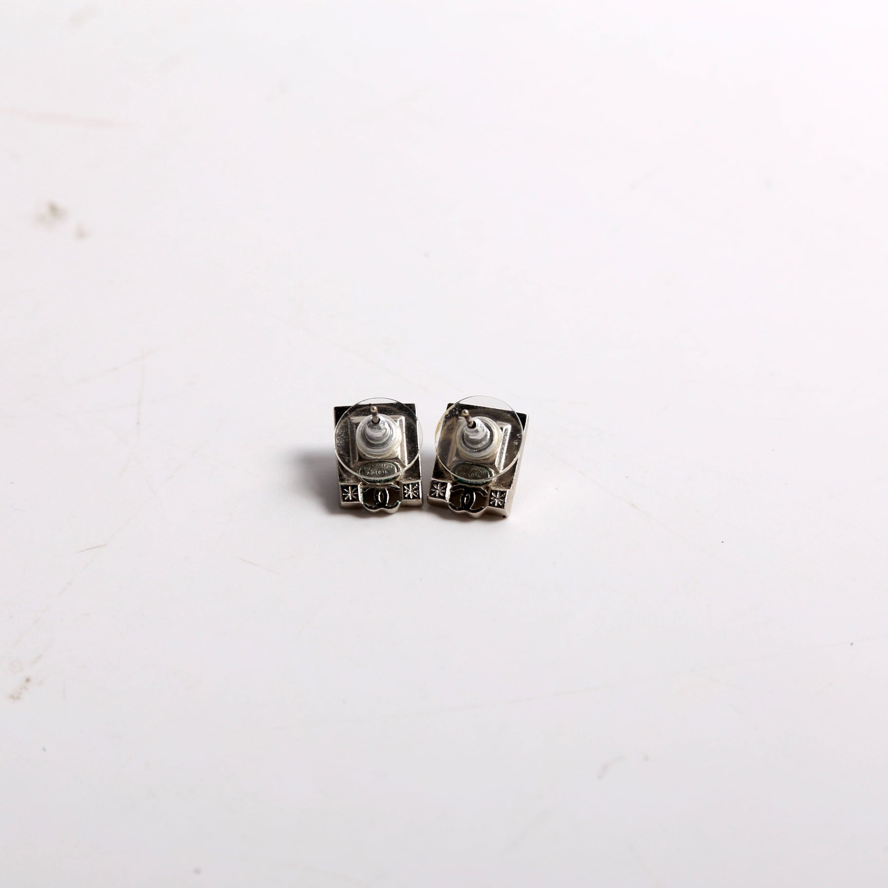 Chanel CC Crystal Square Studs