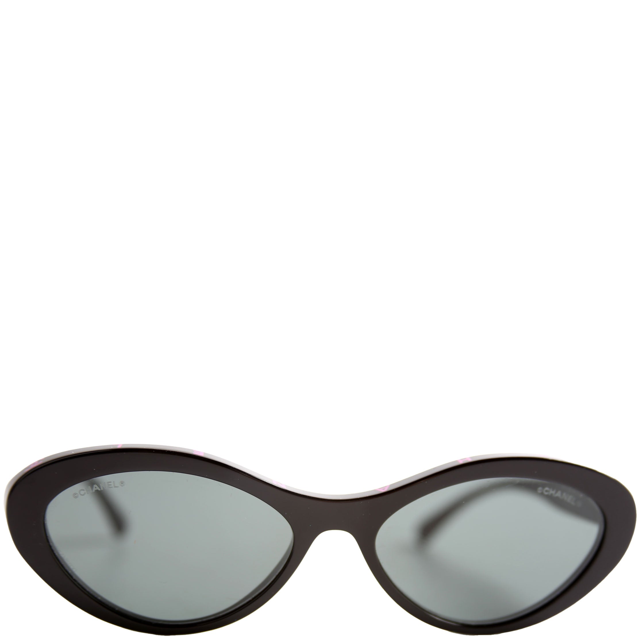 Chanel 5416 Oval Acetate Polarized Sunglasses Black