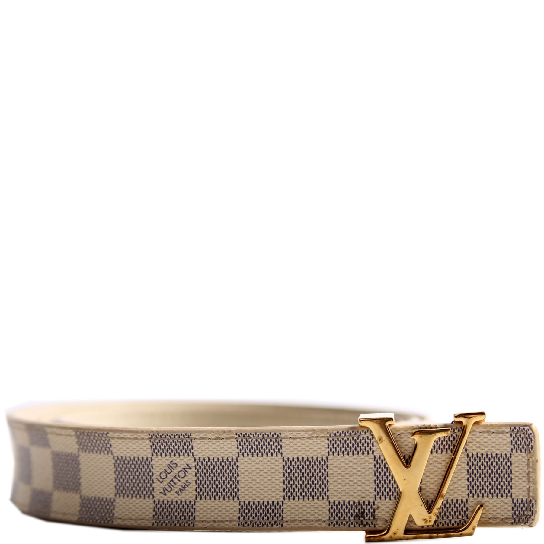 Louis Vuitton Initiales 25MM Damier Azur Belt Size 80/32