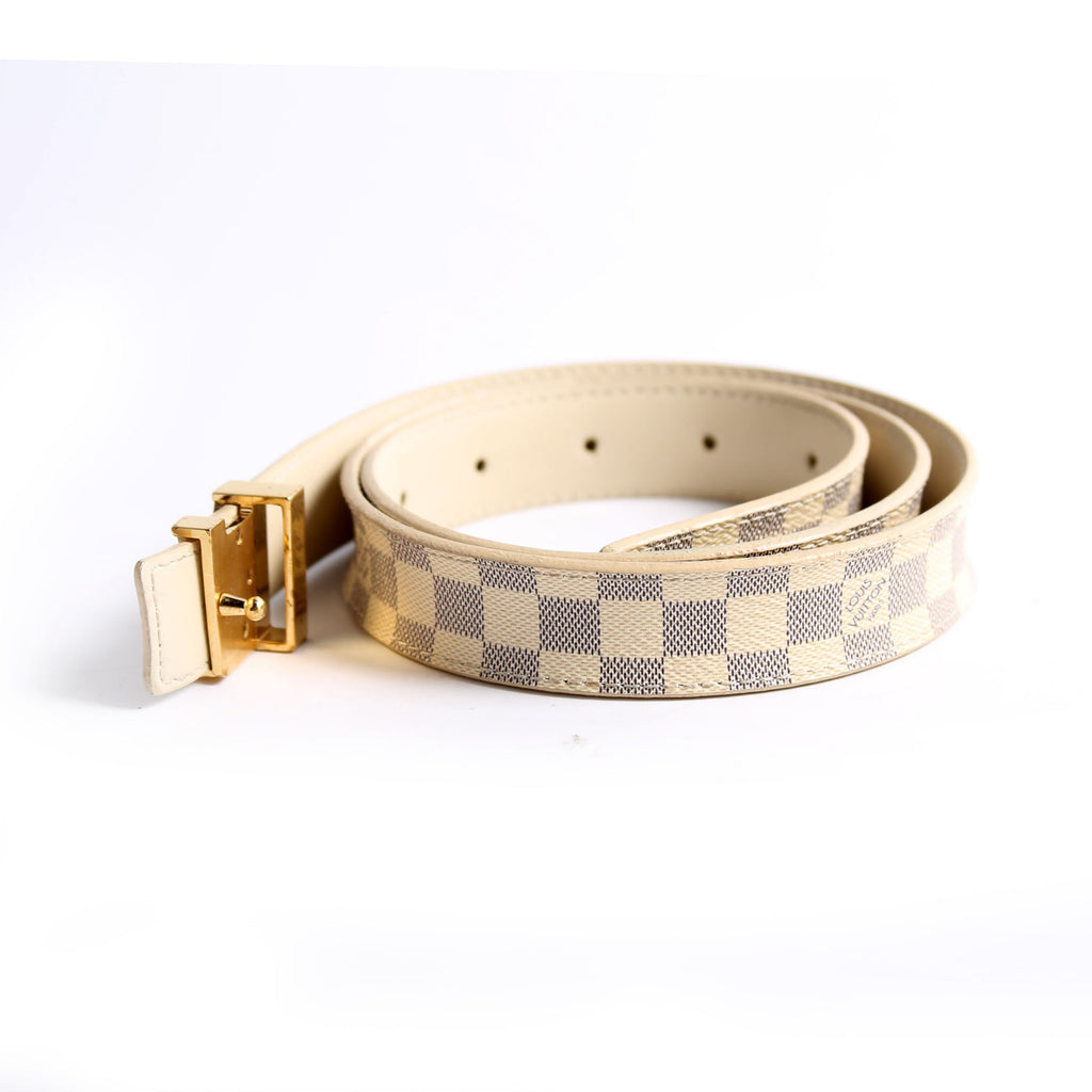 Louis Vuitton Initiales 25MM Damier Azur Belt Size 80/32