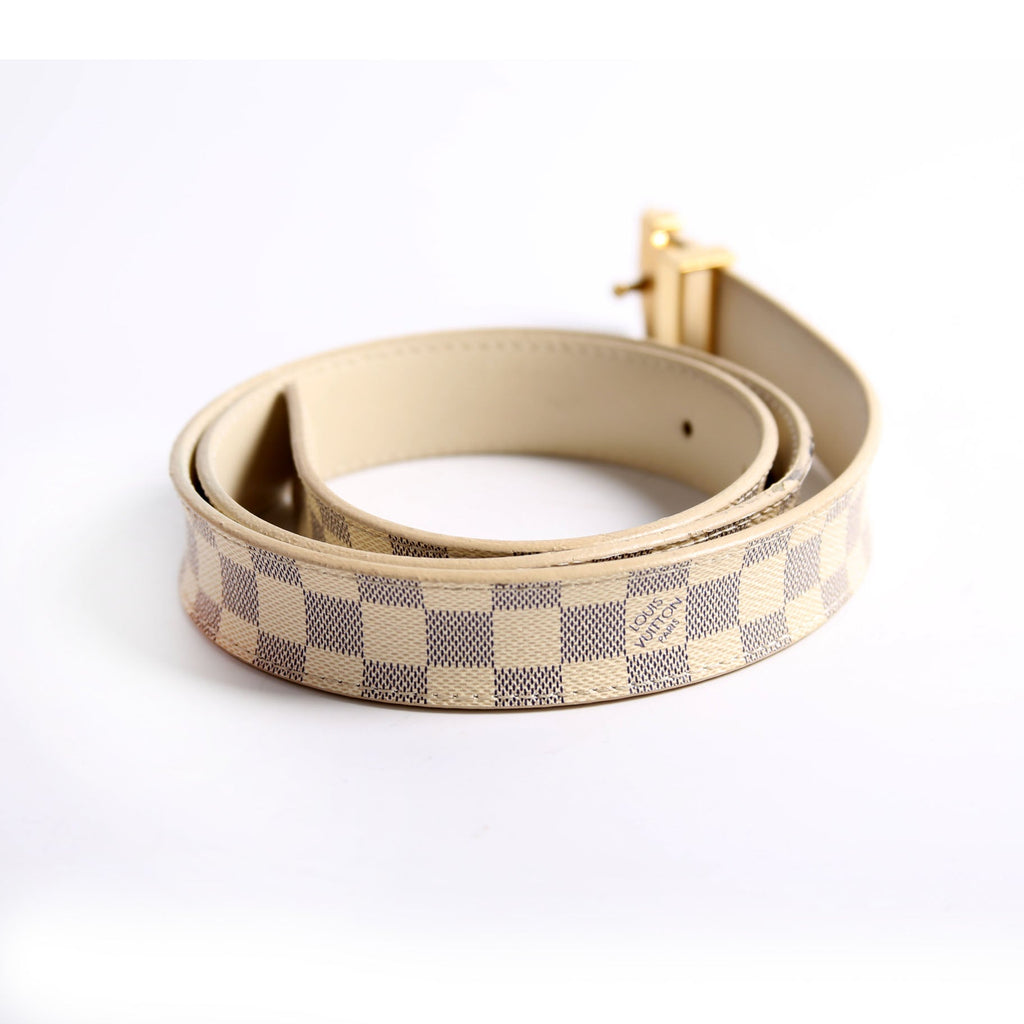 Louis Vuitton Initiales 25MM Damier Azur Belt Size 80/32