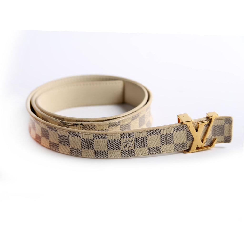 Louis Vuitton Initiales 25MM Damier Azur Belt Size 80/32