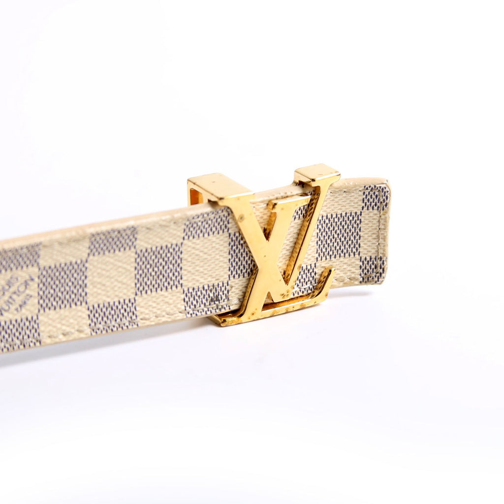 Louis Vuitton Initiales 25MM Damier Azur Belt Size 80/32