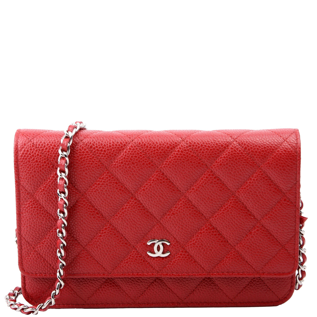 Chanel WOC Classic Quilted Caviar 22M Red