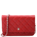 Chanel WOC Classic Quilted Caviar 22M Red