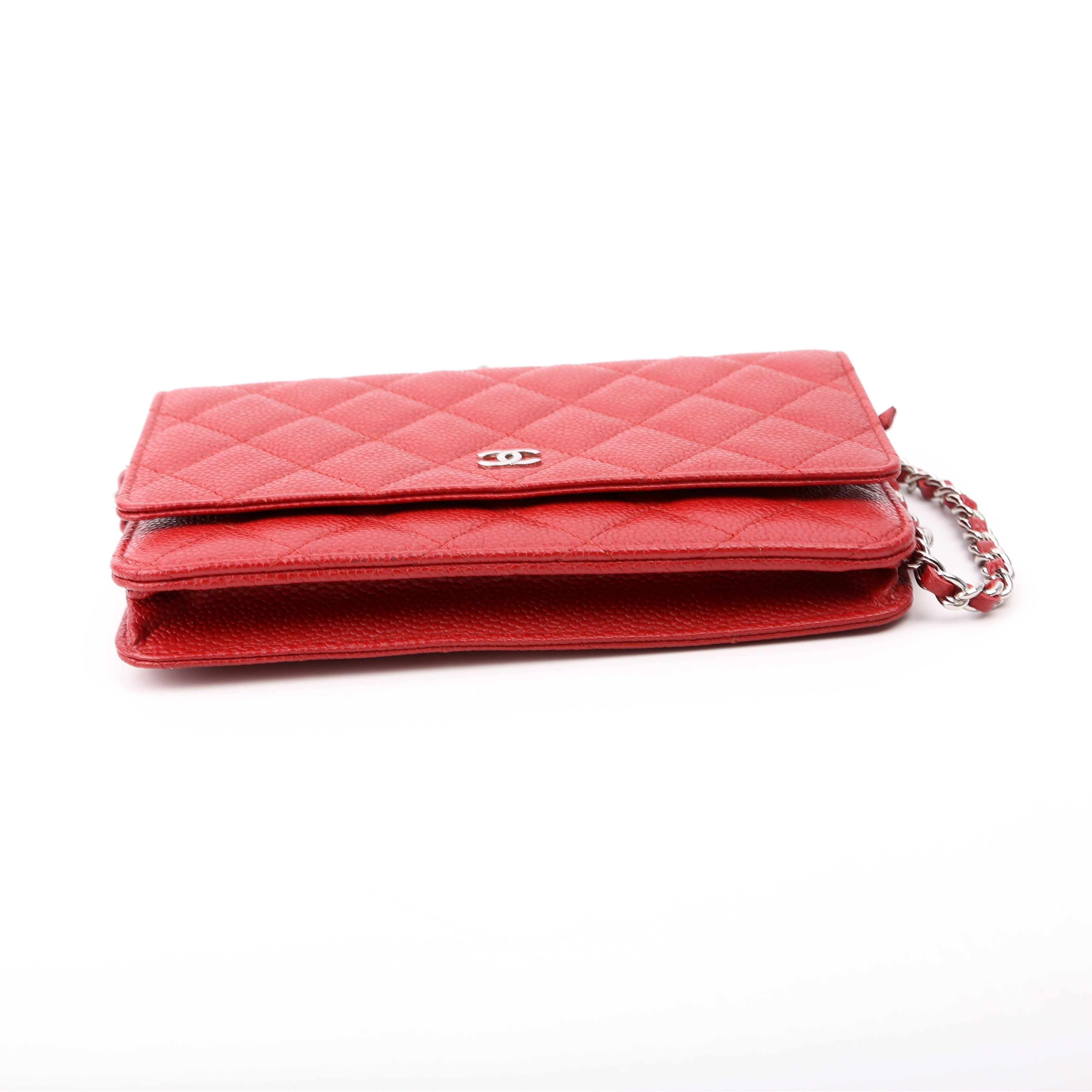 Chanel WOC Classic Quilted Caviar 22M Red