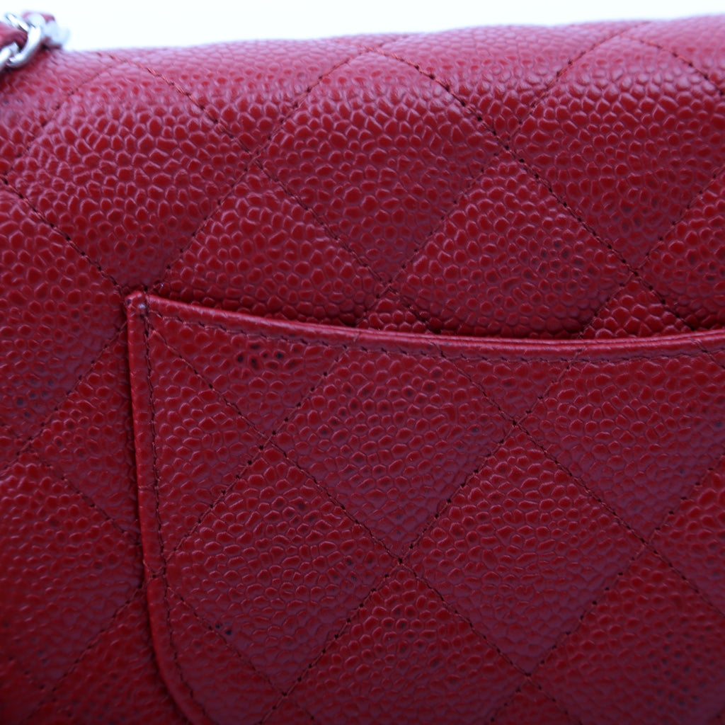 Chanel WOC Classic Quilted Caviar 22M Red