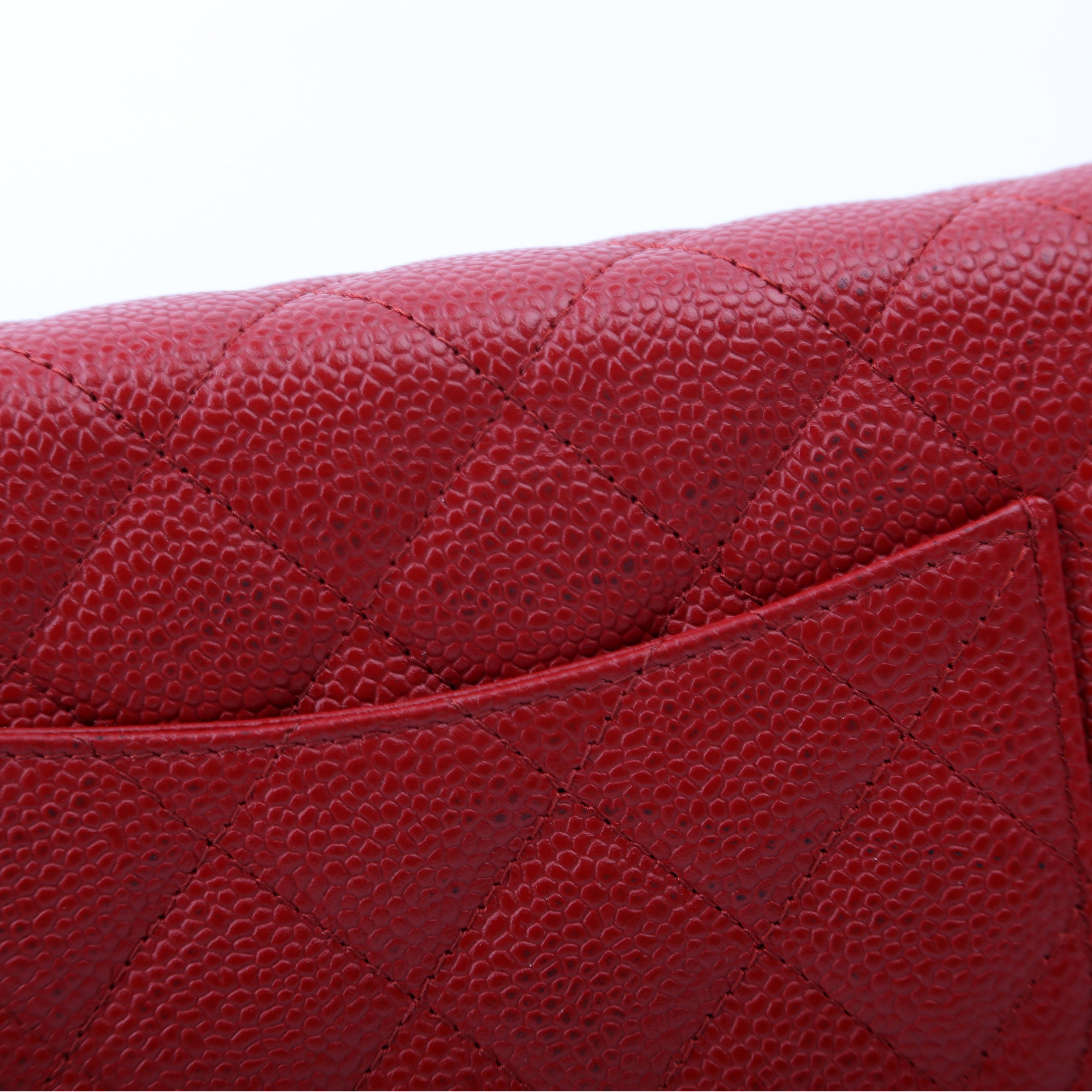 Chanel WOC Classic Quilted Caviar 22M Red