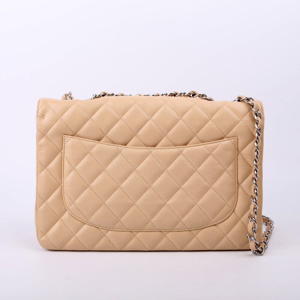 Chanel Classic Flap Jumbo Caviar Beige