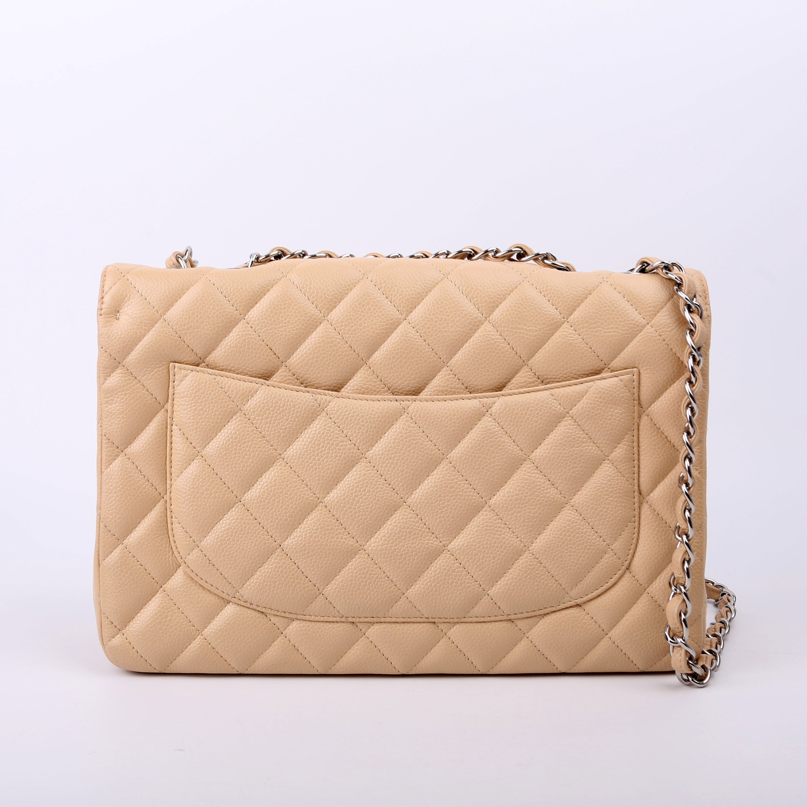 Chanel Classic Flap Jumbo Caviar Beige