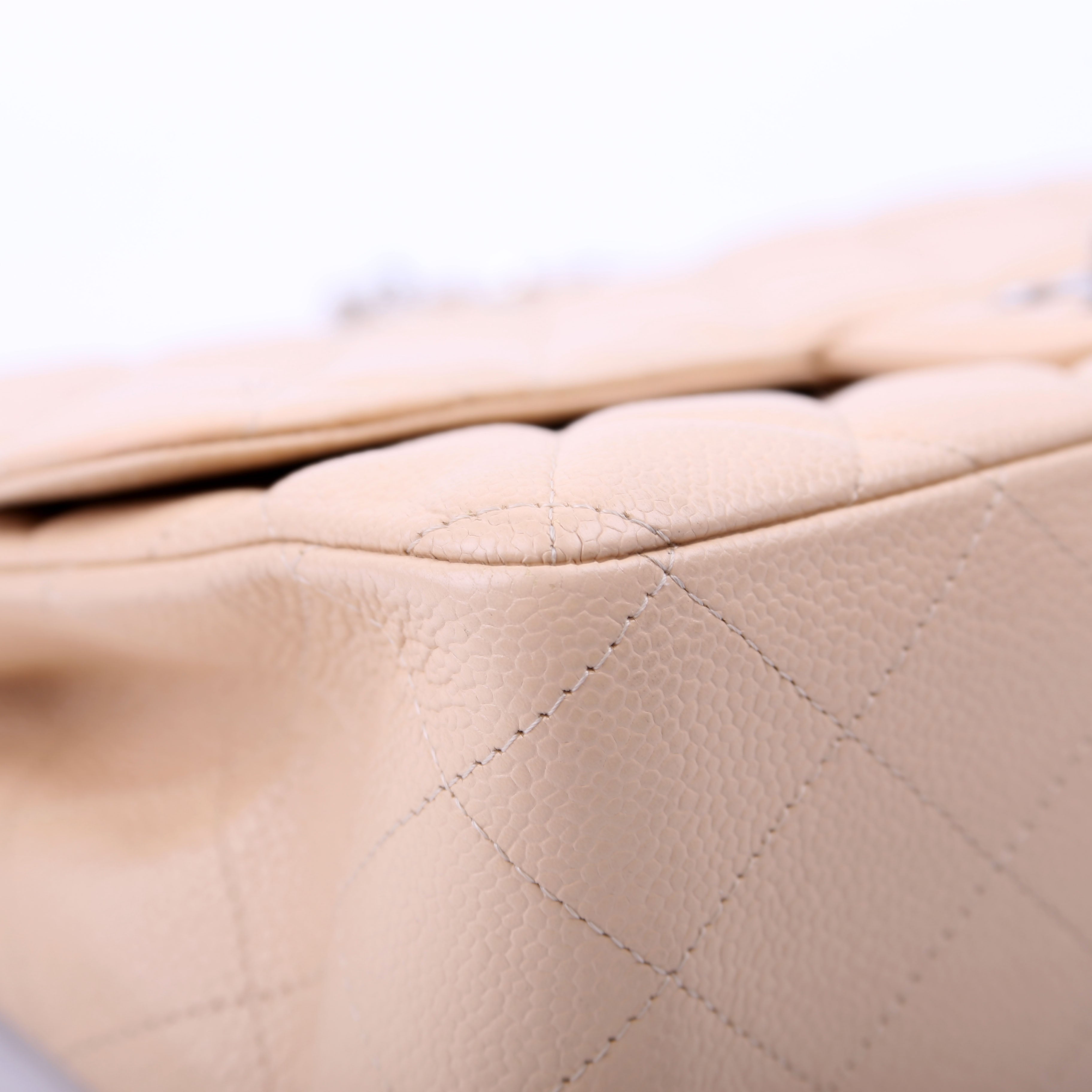 Chanel Classic Flap Jumbo Caviar Beige