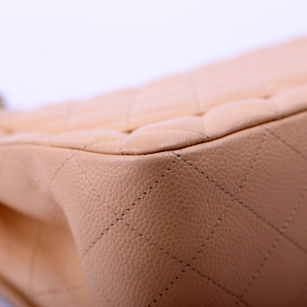 Chanel Classic Flap Jumbo Caviar Beige