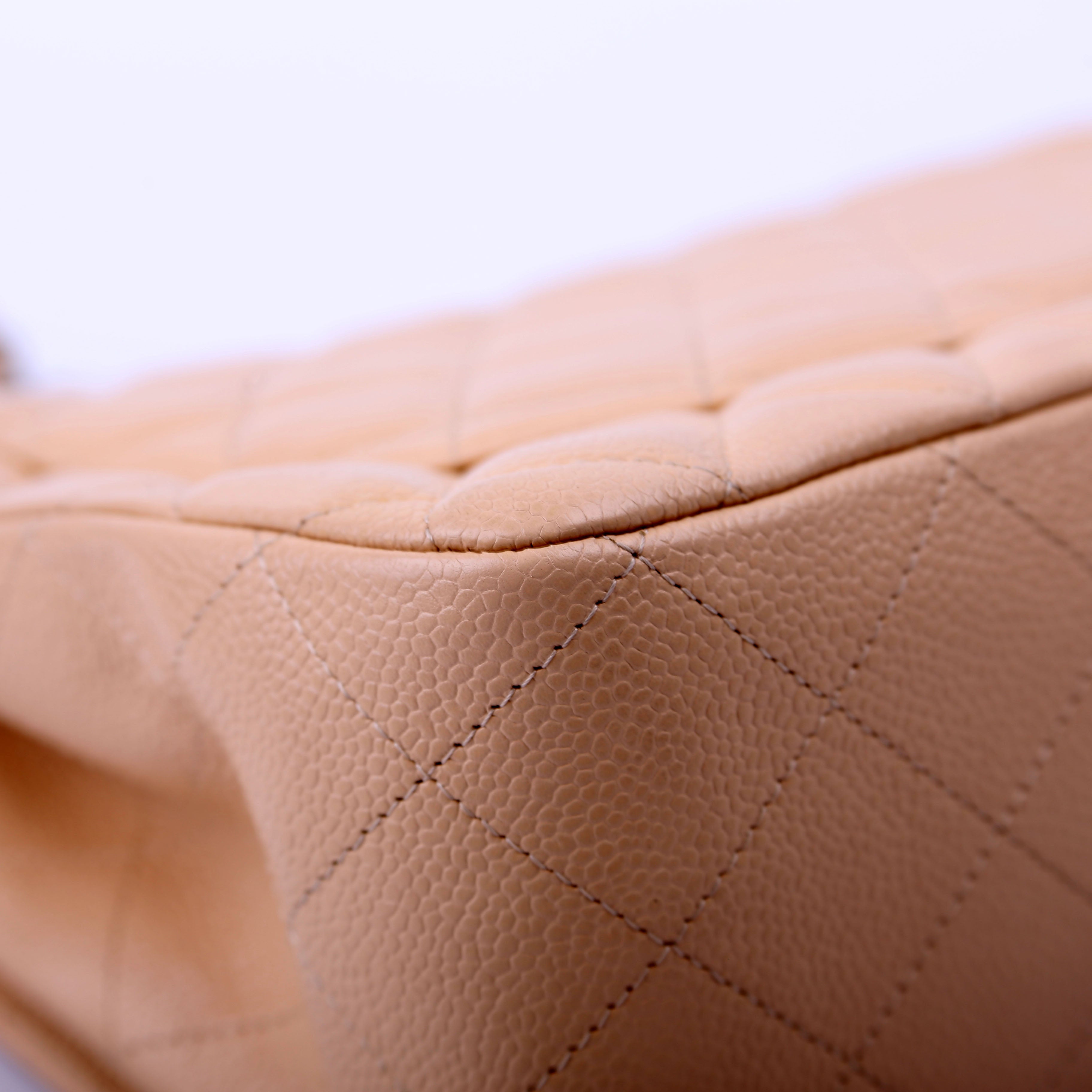 Chanel Classic Flap Jumbo Caviar Beige