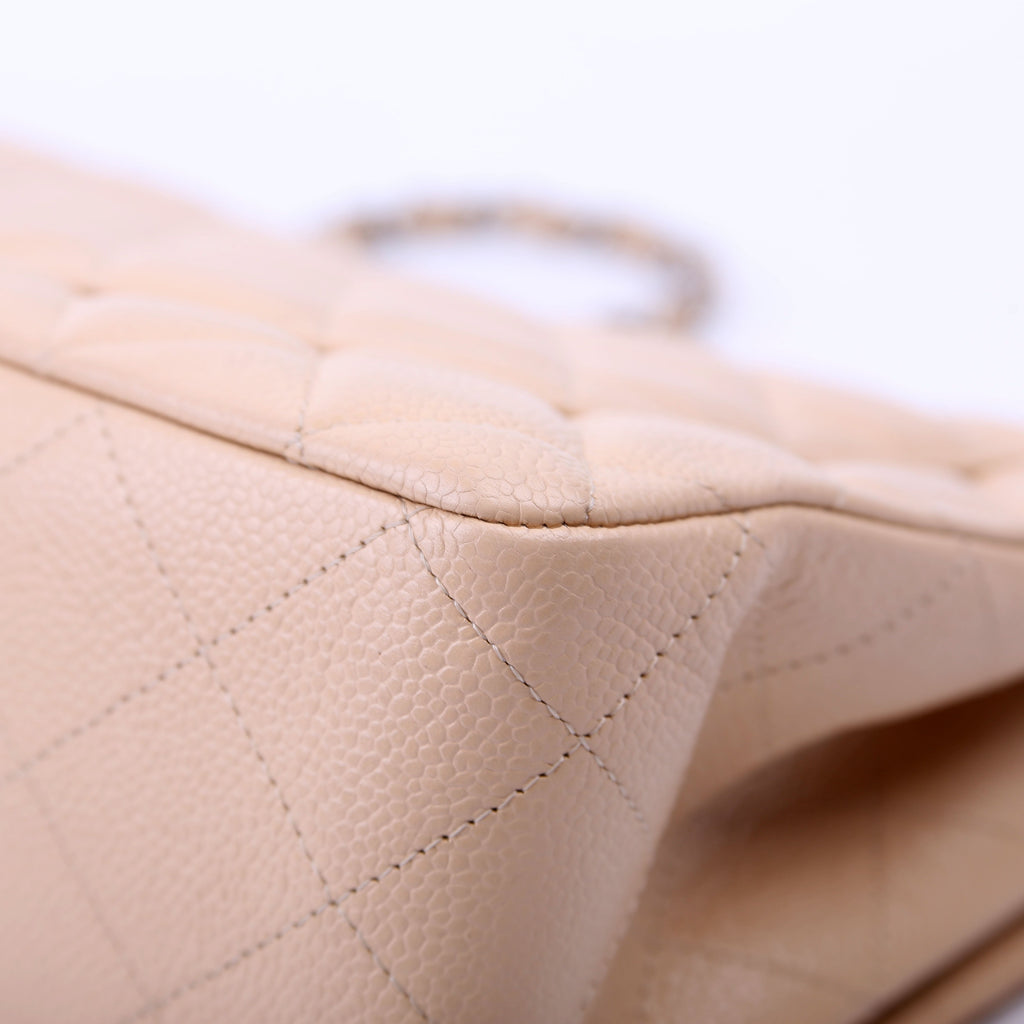 Chanel Classic Flap Jumbo Caviar Beige