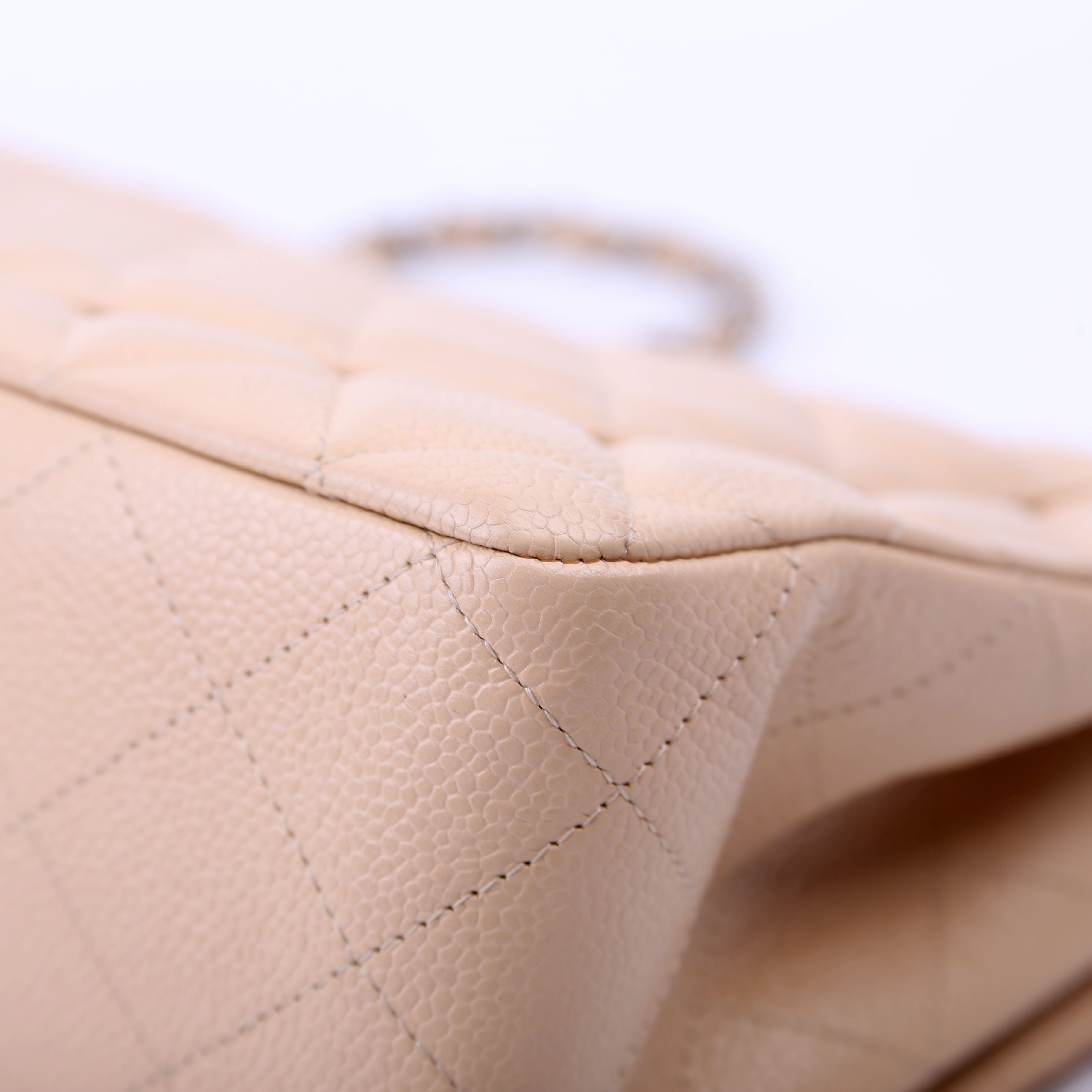 Chanel Classic Flap Jumbo Caviar Beige